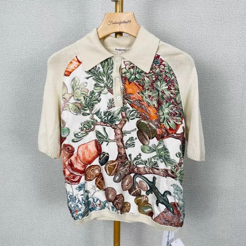 Hermes Hermes Silk Plant Pattern Shirt Size XS / US 0-2 / IT 36-38 - 1 Thumbnail