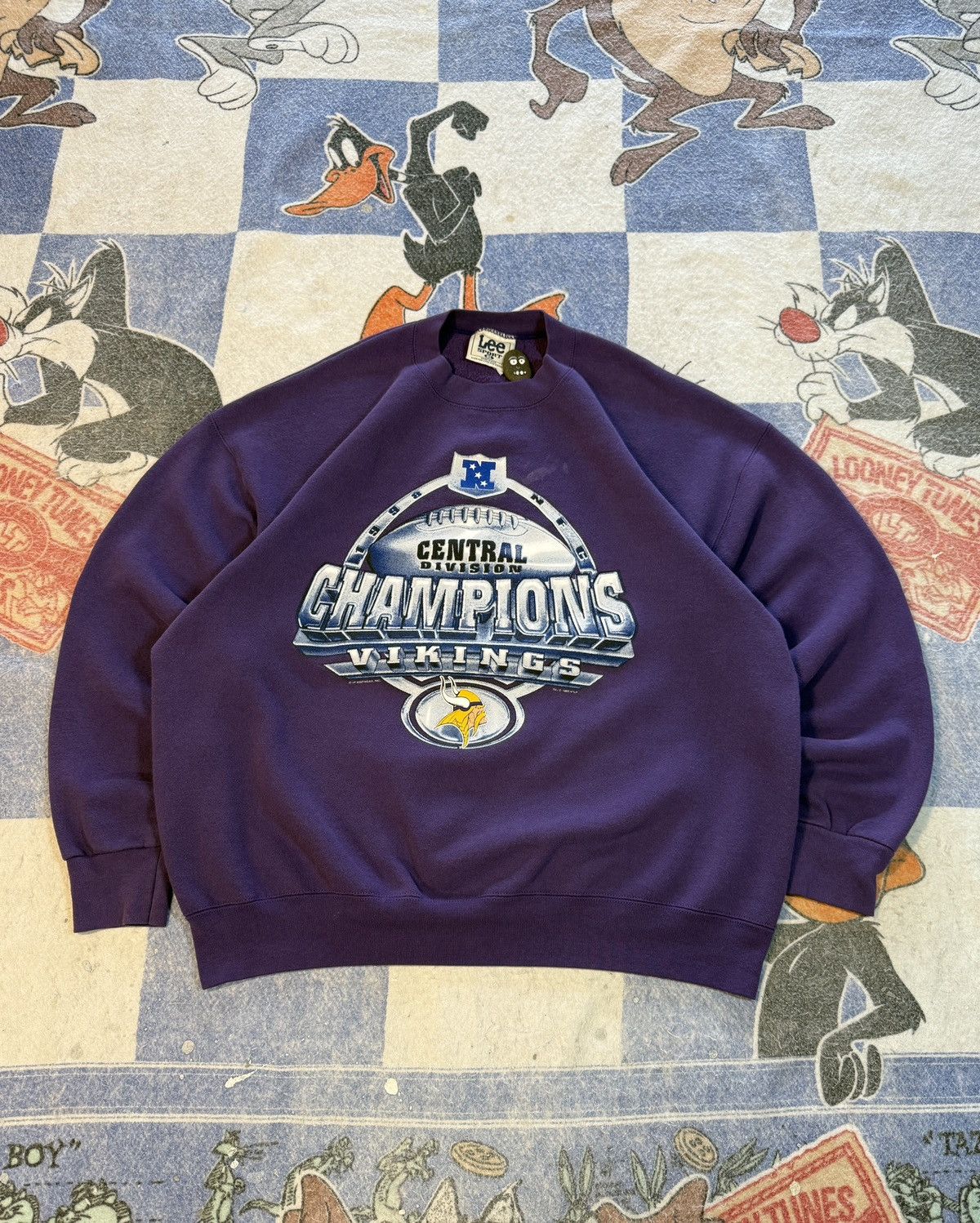 Lee Vintage Minnesota Vikings crewneck sweatshirt Size US XL / EU 56 / 4 - 1 Thumbnail