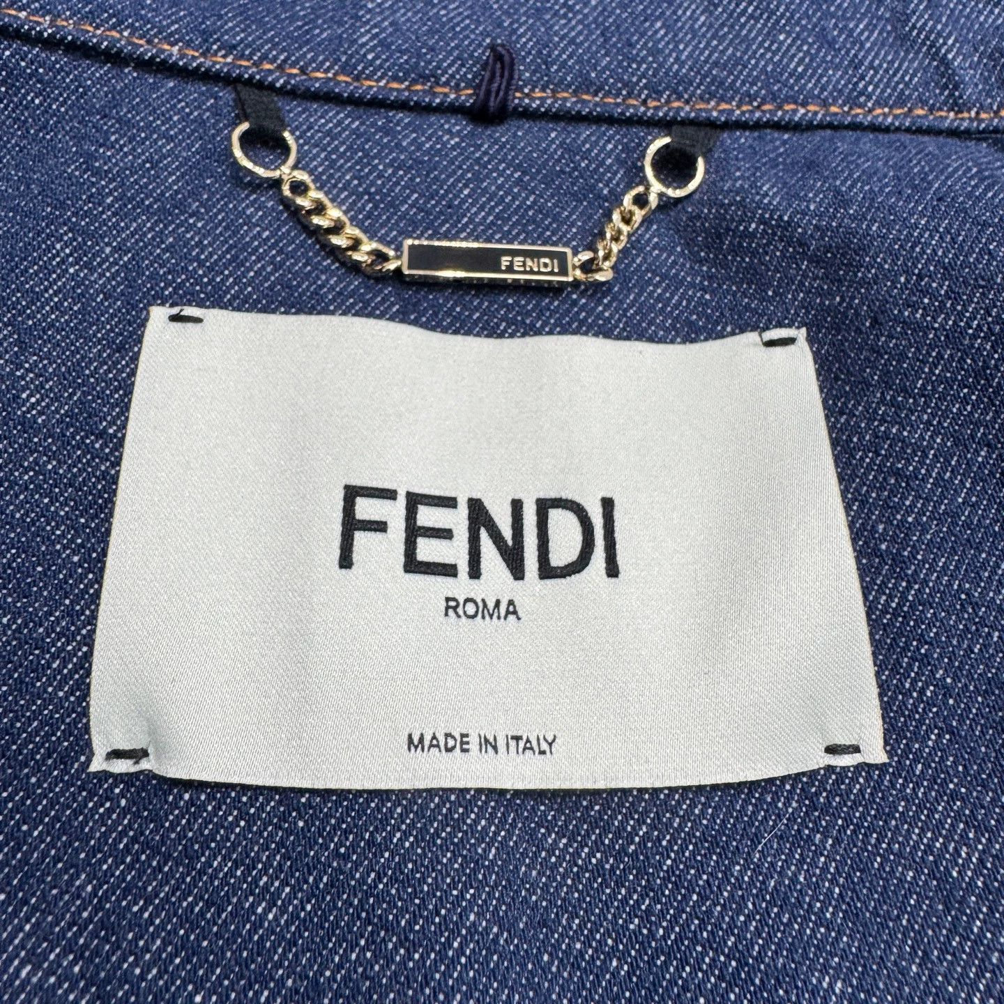 Fendi Fendi Cutout Letter Denim Shirt Size 40 Size S / US 4 / IT 40 - 2 Thumbnail