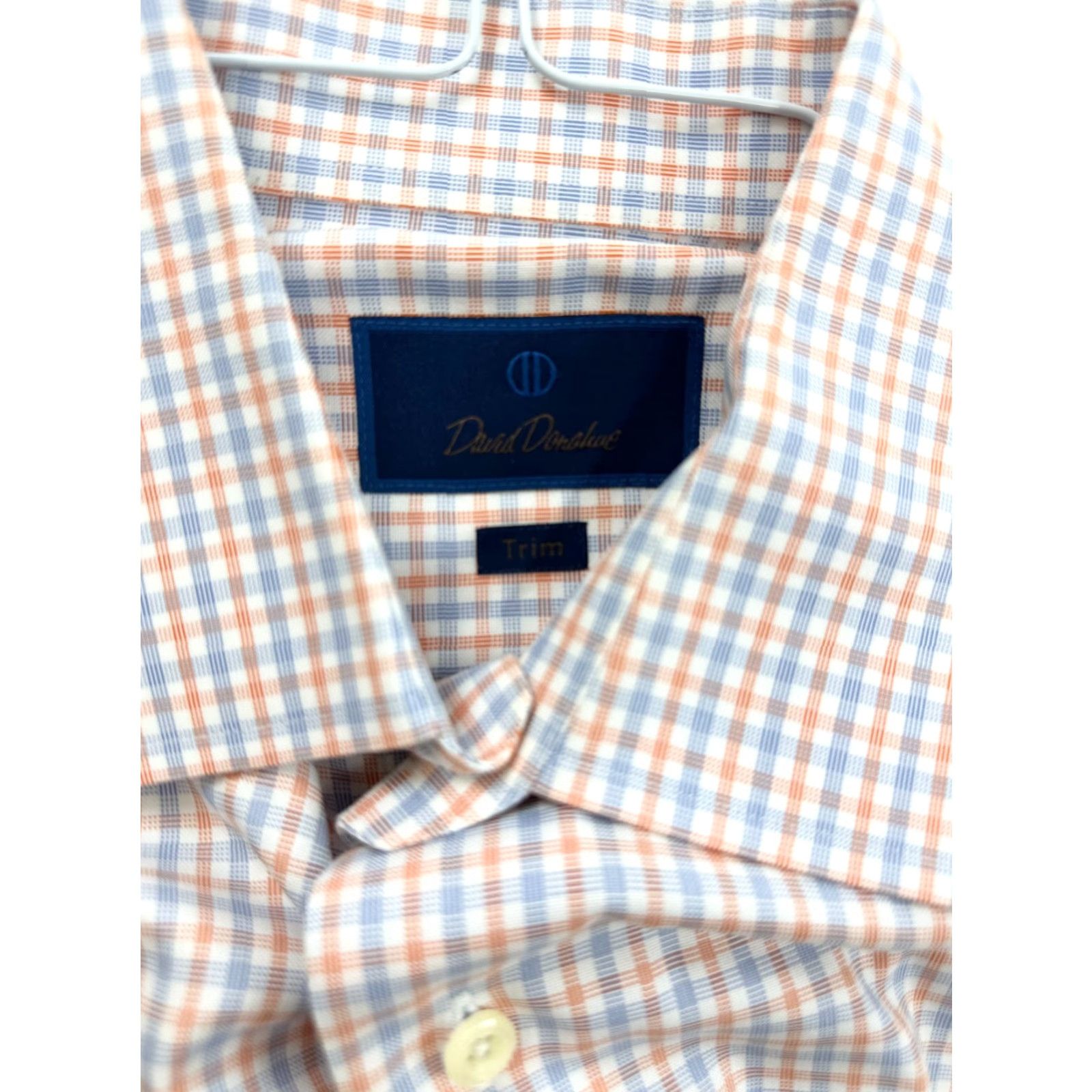David Donahue David Donahue Shirt Mens 16 Multicolor Gingham Trim Formal Oxford Button Up Dress Shirt Regular Fit Mens Size US L / EU 52-54 / 3 - 3 Thumbnail