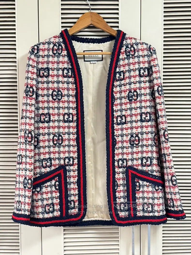 Gucci Gucci Double G full-print old flower cardigan jacket Size S / US 4 / IT 40 - 1 Thumbnail