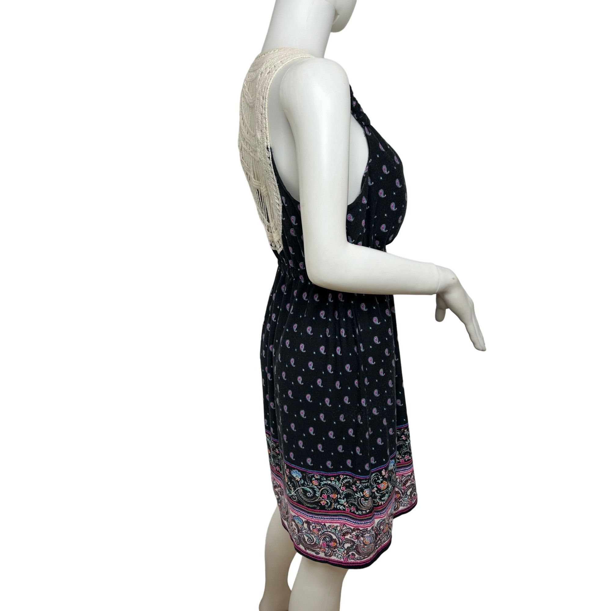 Other Pink Rose Women’s Mini Dress L Paisley Embroidered Upper Bac Size L / US 10 / IT 46 - 11 Thumbnail