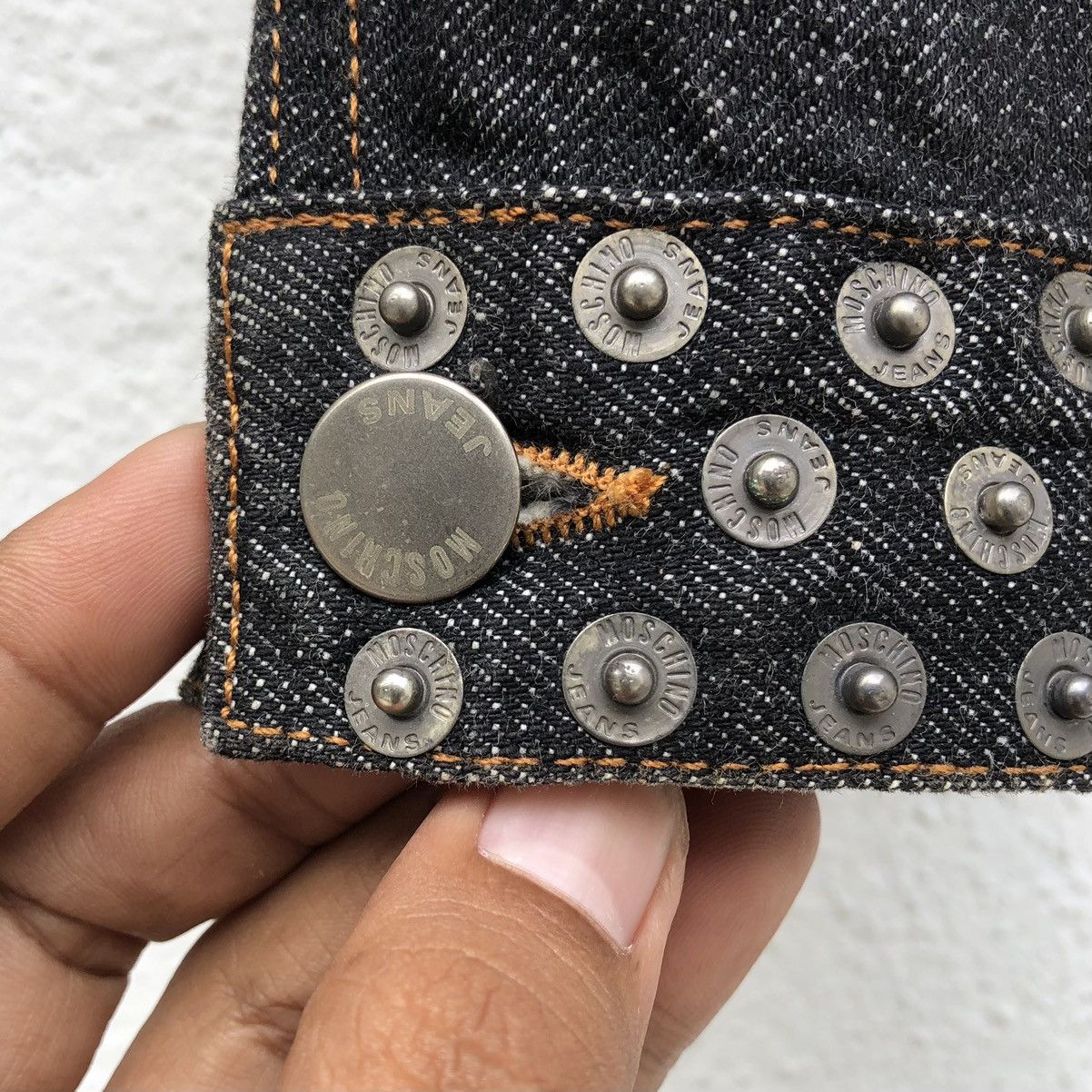 Moschino Moschino Peace Sign Metal Studs Denim Jacket Size US M / EU 48-50 / 2 - 16 Thumbnail