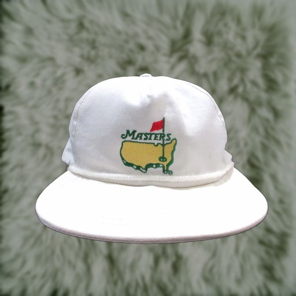 VINTAGE Masters Baseball Cap Hat Adjustable White Augusta National