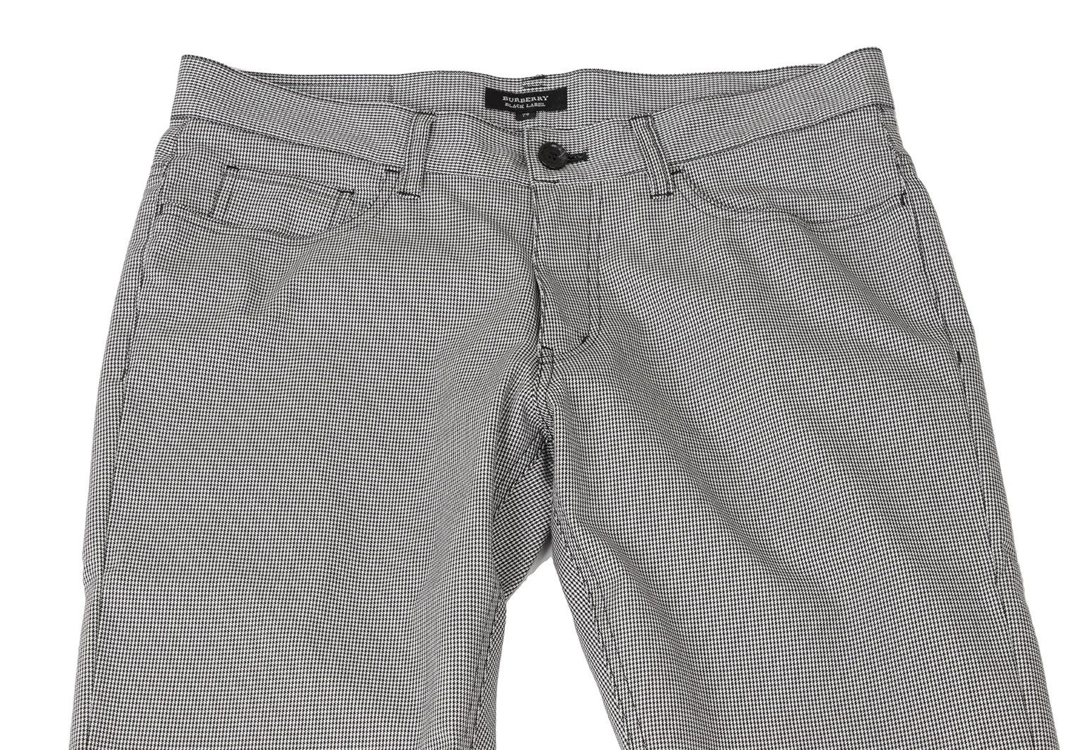 Burberry Cotton/Polyester Puppy Tooth Pants in Black and White Size US 38 / EU 54 - 3 Thumbnail