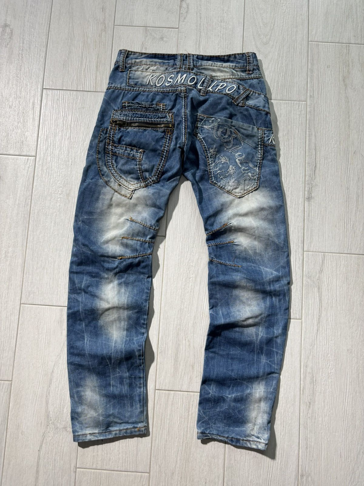 Japanese Brand Vintage Japanese Jeans Kosmo Lupo Y2K Back Logo Rap Size US 30 / EU 46 - 2 Thumbnail