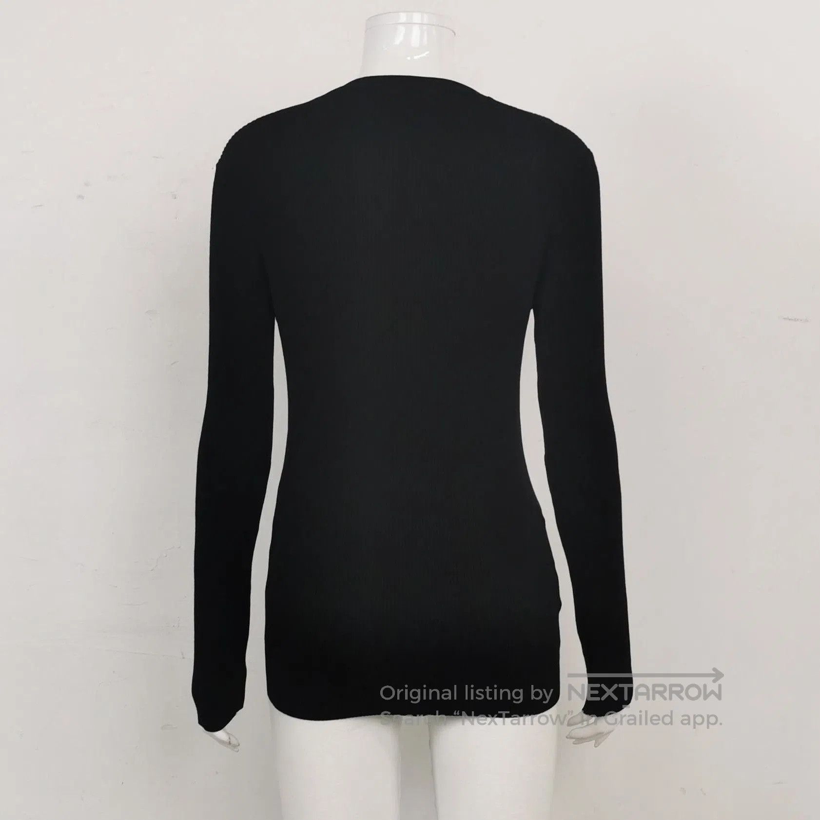 Prada Prada Black Ribbed Knit Long Sleeve Sweater . Size L / US 10 / IT 46 - 2 Thumbnail
