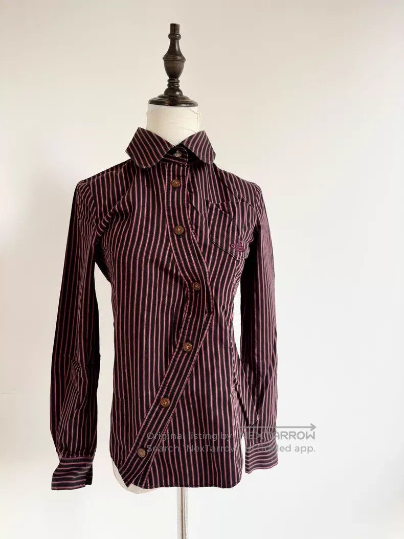 Vivienne Westwood Vivienne Westwood Black and red striped shirt Size M / US 6-8 / IT 42-44 - 1 Thumbnail