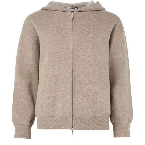 Max Mara MAX MARA Kurt Zipped Beige Brown Wool Sweater New & Authenti Size L / US 10 / IT 46 - 1 Thumbnail