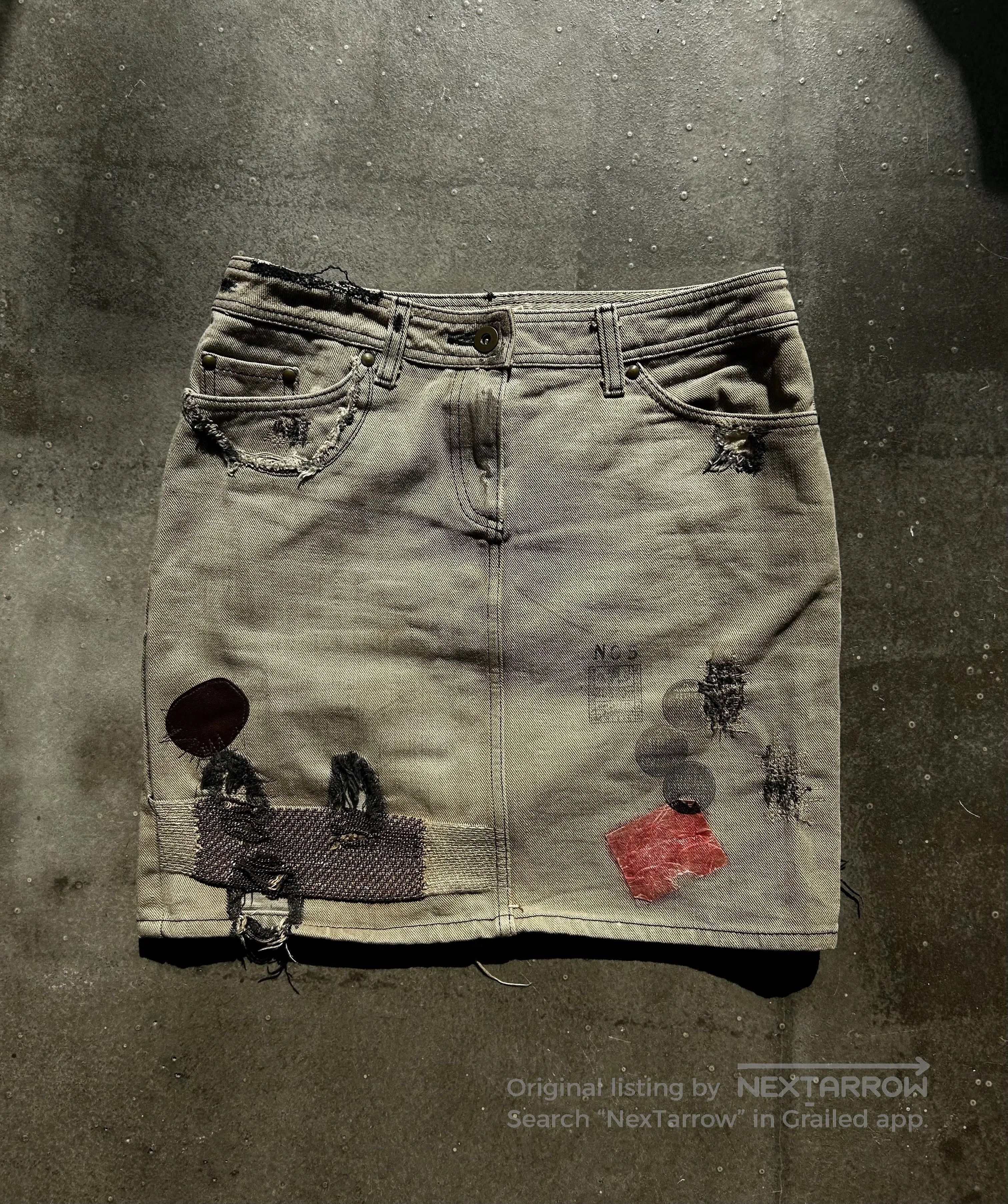 Share Spirit Homme Share Spirit Chain Distressed Skirt. Size 35" - 1 Thumbnail