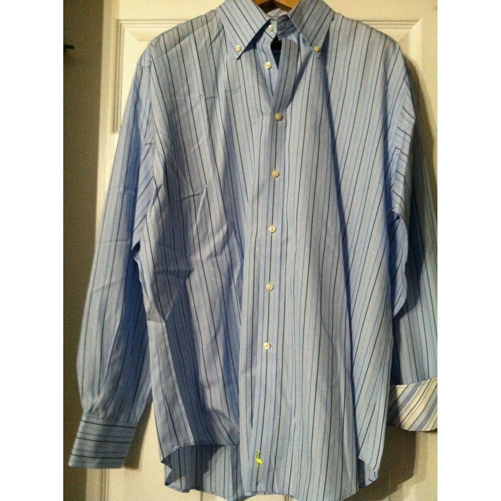 Tailorbyrd TAILORBYRD MENS NEW BLUE 100%COTTON DRESS SHIRT SIZE: L Size US L / EU 52-54 / 3 - 1 Thumbnail