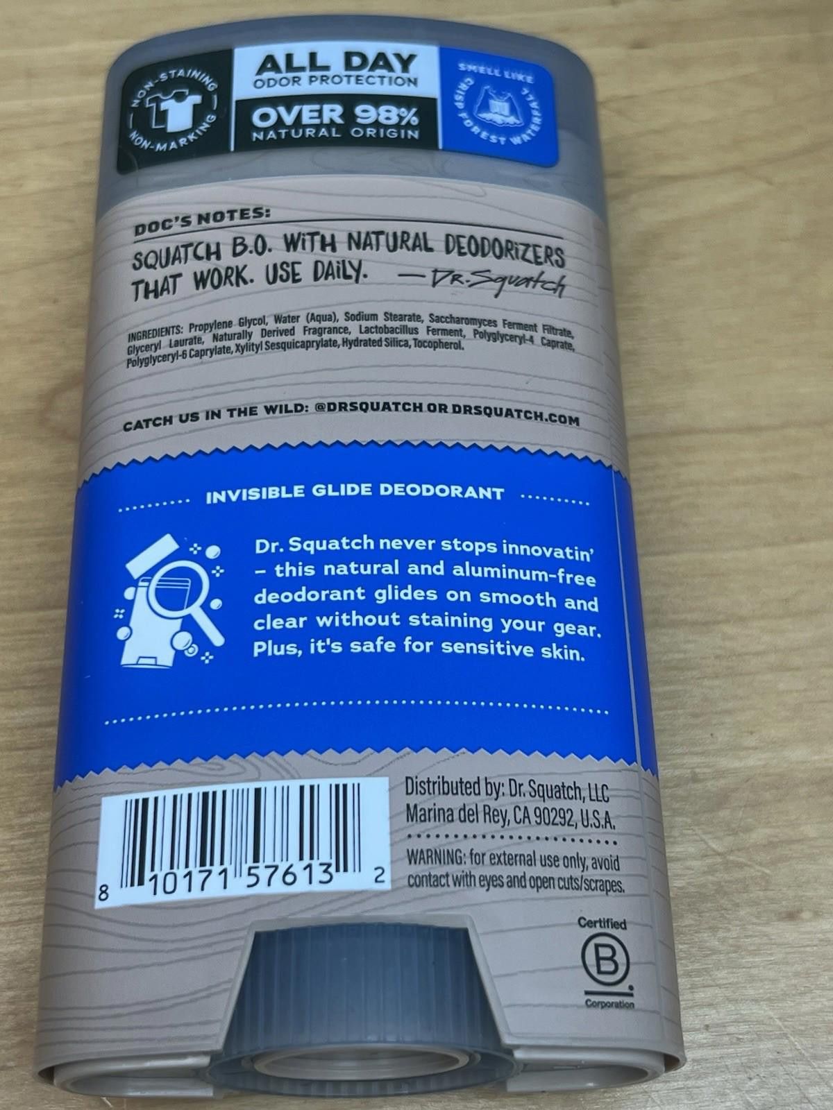 Other Dr. Squatch Mens Fresh Falls Natural Deodorant 2.65oz Size ONE SIZE - 5 Thumbnail