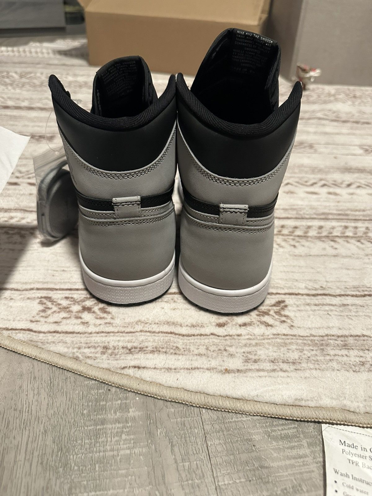 Nike AJ1 Retro Hugh OG - Black/LT Smoke Grey-white Size US 11 / EU 44 - 5 Thumbnail