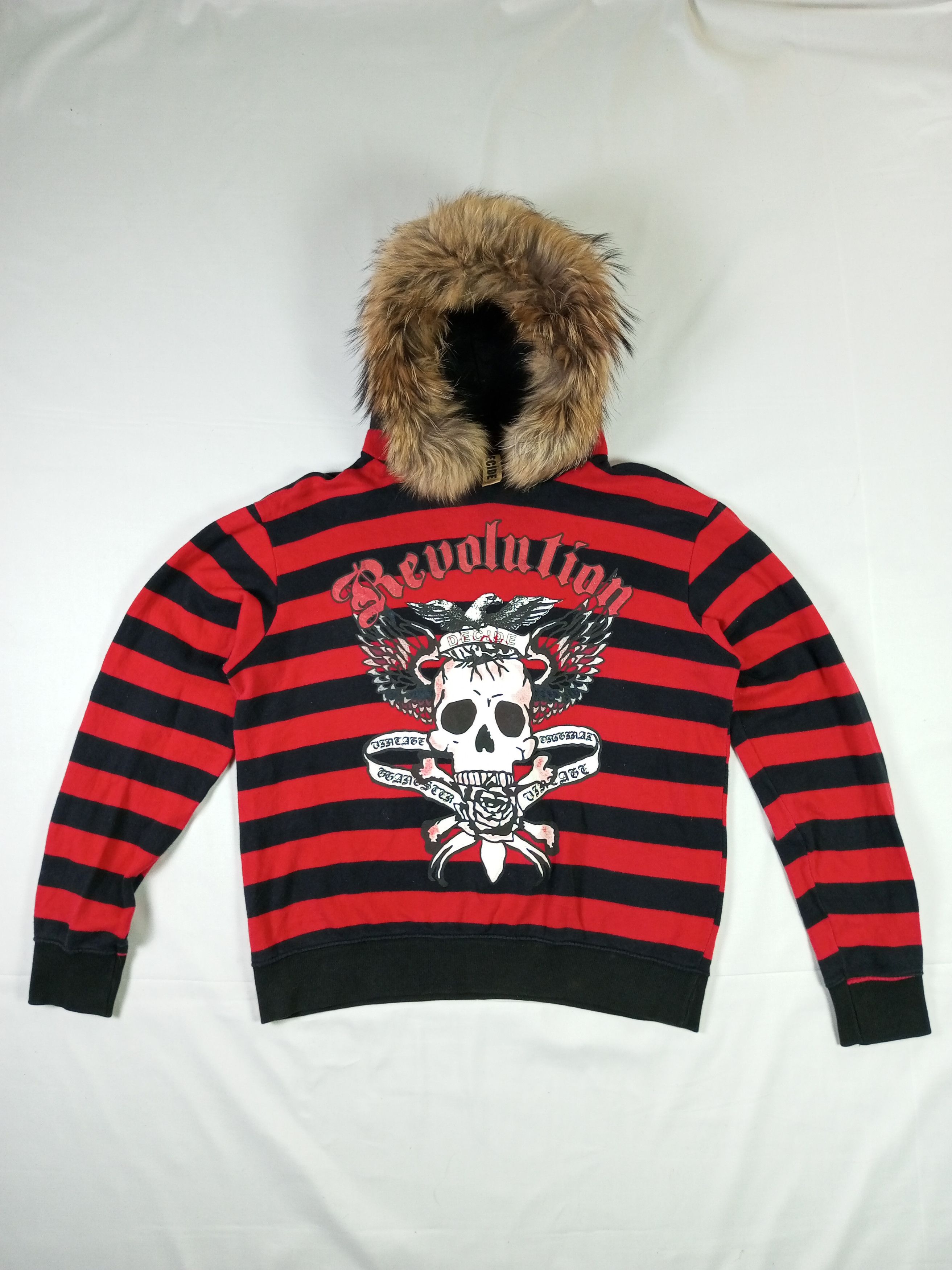If Six Was Nine Decide Revolution fur hoodie poem punk grunge style Size US M / EU 48-50 / 2 - 2 Thumbnail