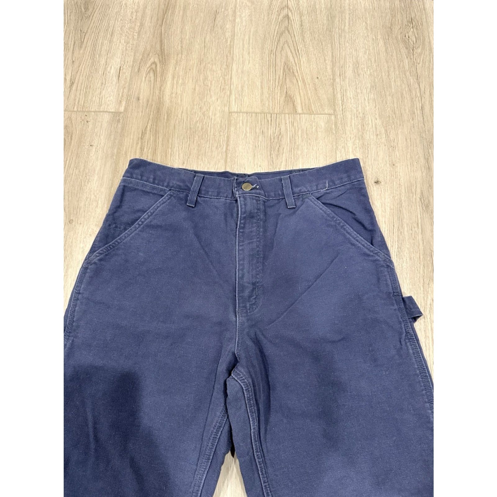 Carhartt Carhartt Washed Duck Dungaree Flannel Lined Work Pants B111 PTL Blue Mens 32x31 Size US 32 / EU 48 - 5 Thumbnail