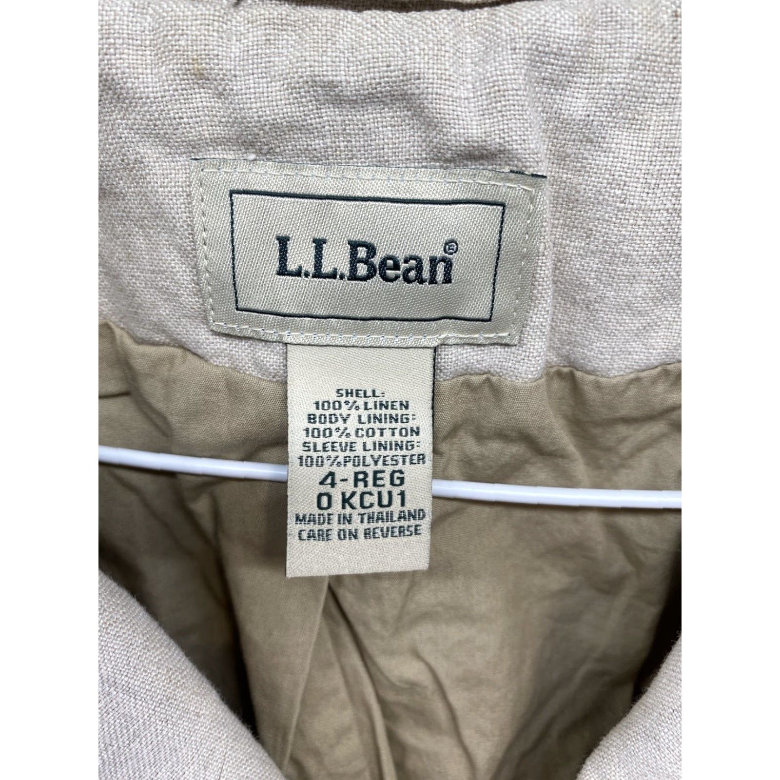 Vintage LL Bean Women's Blazer Linen Lined Beige Jacket Size 4 Outdoors Nature Size S / US 4 / IT 40 - 2 Thumbnail