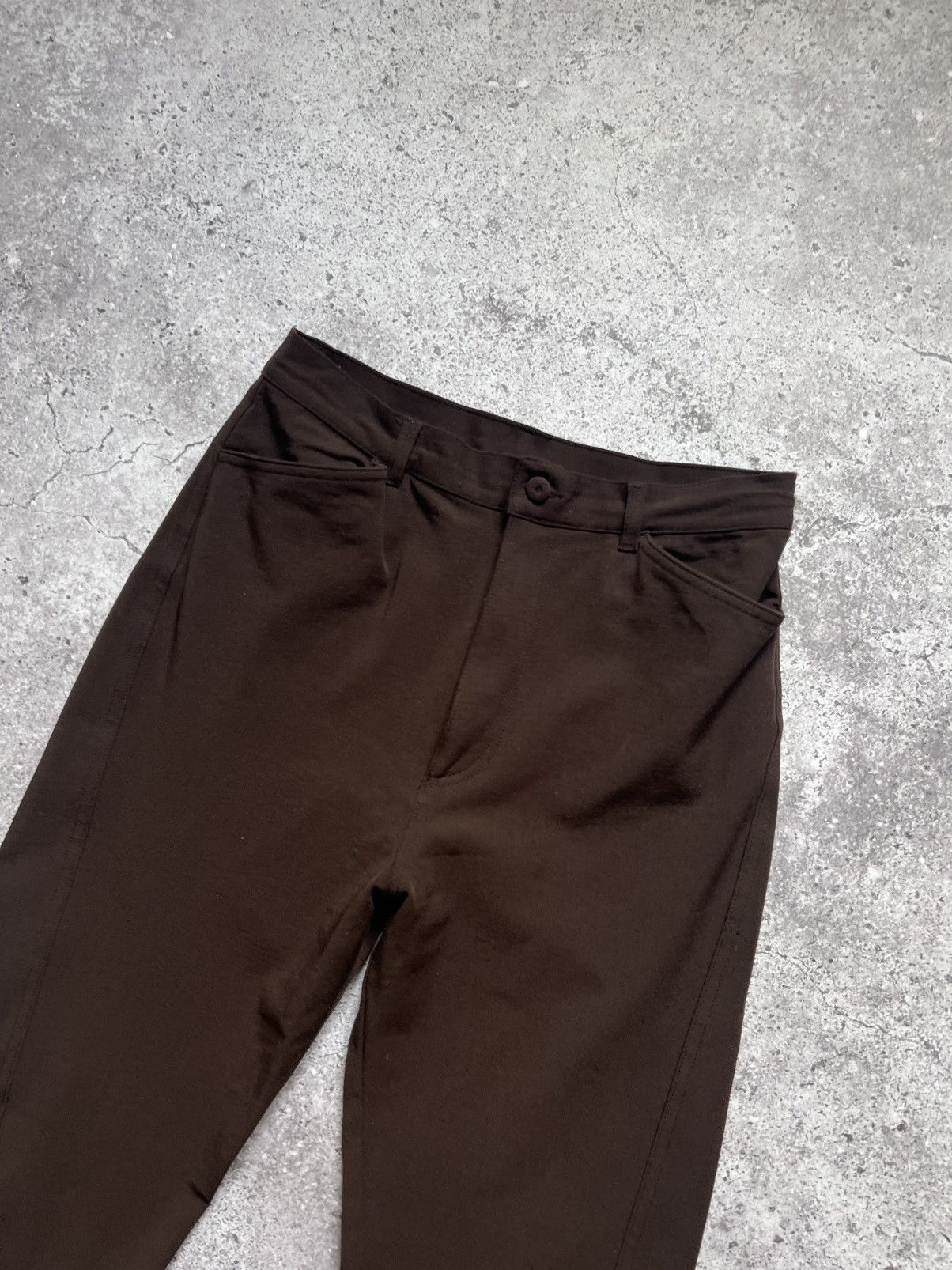 Transit × Transit Uomo Transit Par Such Wool Trousers Pants Brown Size 27" / US 4 / IT 40 - 3 Thumbnail