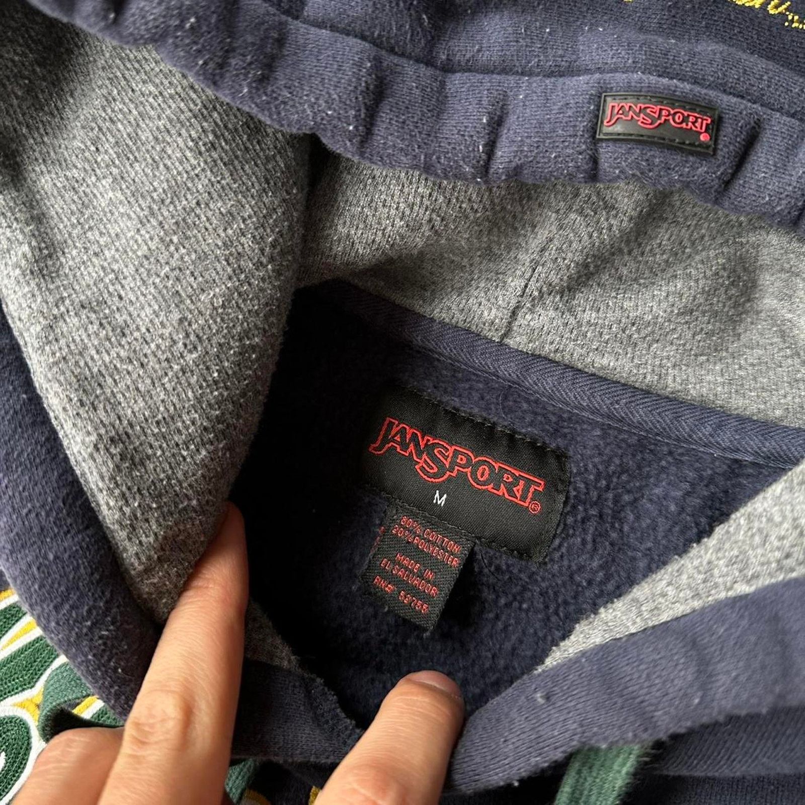 Jansport × Vintage Vintage 00s jansport heavy cotton notre dame hoodie Size US M / EU 48-50 / 2 - 5 Thumbnail