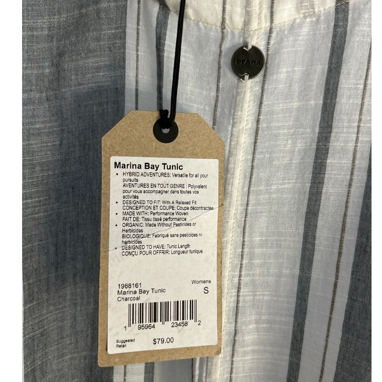 Prana prAna Marina Bay Tunic Small Charcoal Organic Cotton NWT Size S / US 4 / IT 40 - 5 Thumbnail