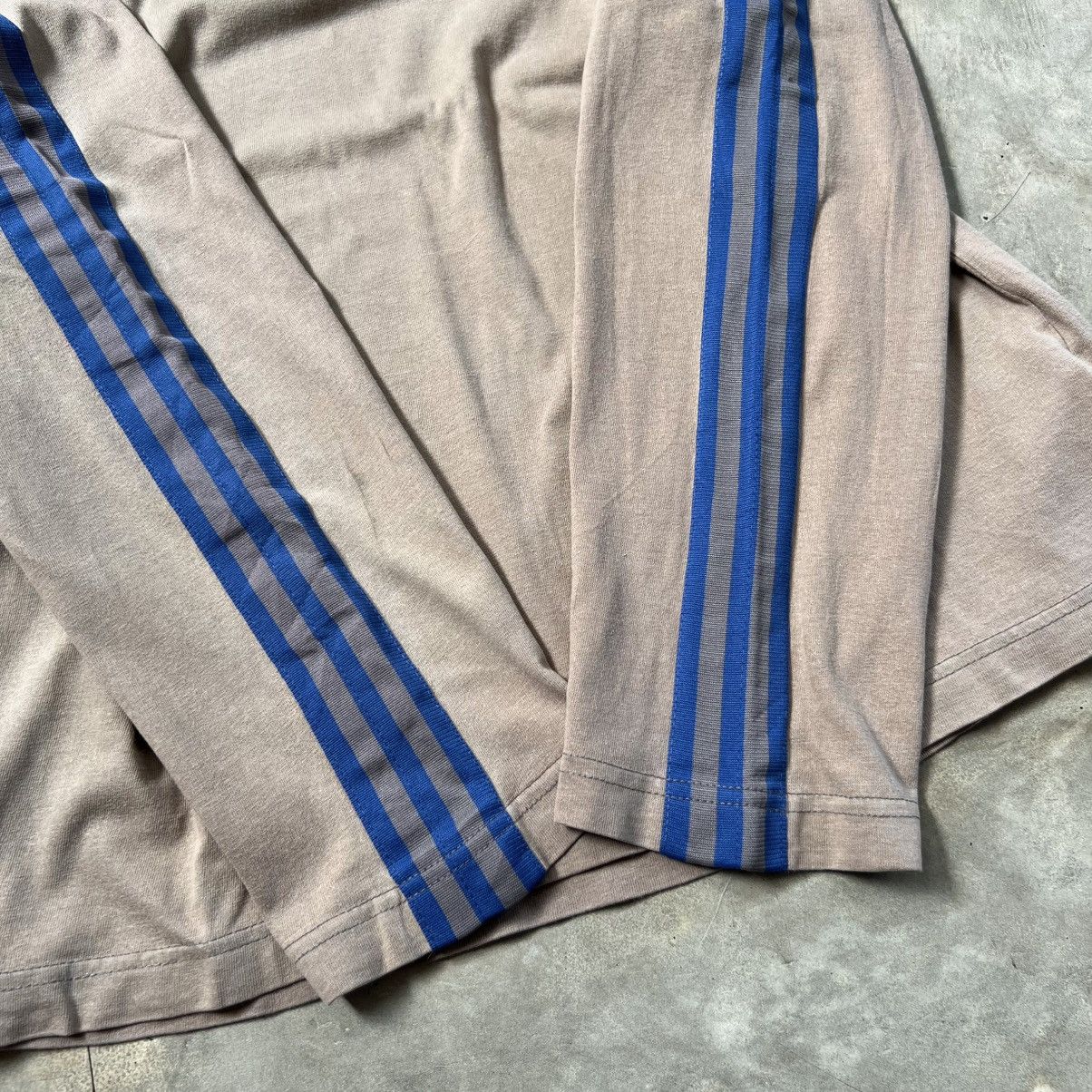Adidas Vintage 80s Adidas 3 Stripe Longsleeve Shirt Size US L / EU 52-54 / 3 - 2 Thumbnail