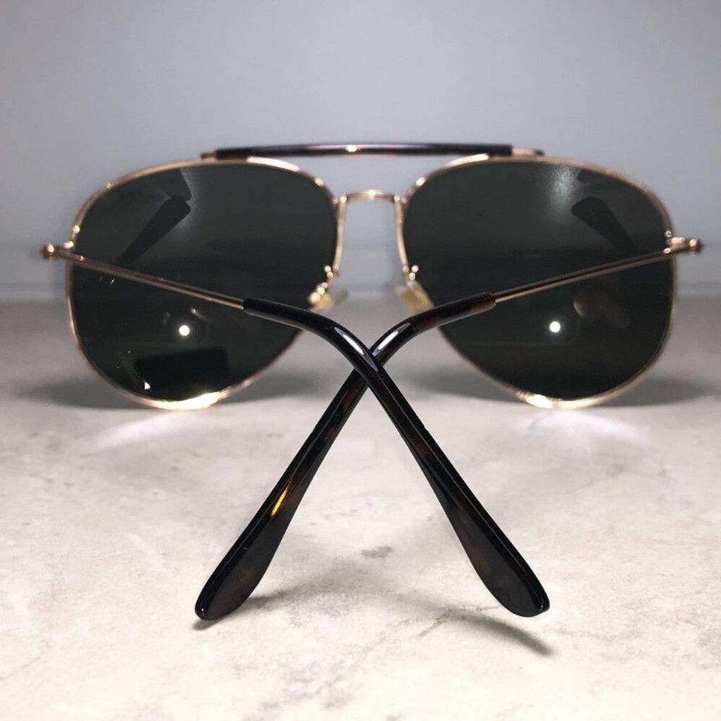 Tommy Hilfiger Tommy Hilfiger Gold & Tortoiseshell Aviator Sunglasses Size ONE SIZE - 4 Thumbnail