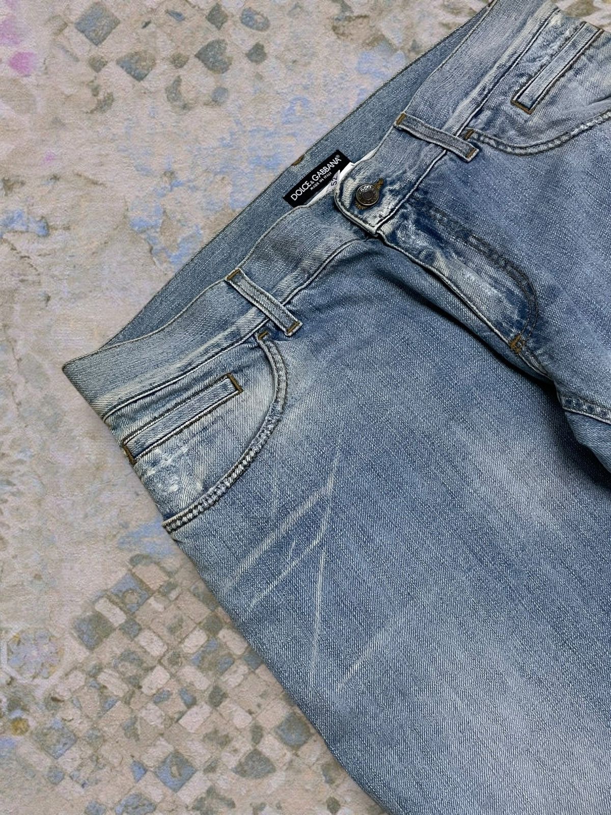 Dolce & Gabbana Vintage Authentic Designer Dolce & Gabbana Distressed Denim Size US 36 / EU 52 - 9 Thumbnail
