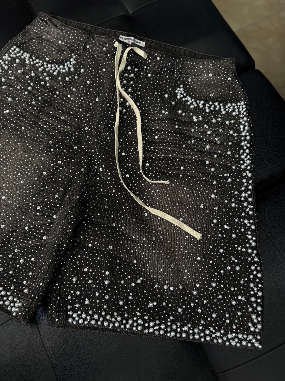 Vale Vale Valley Rhinestone Shorts Black 38 (NEW) Size US 38 / EU 54 - 3 Thumbnail