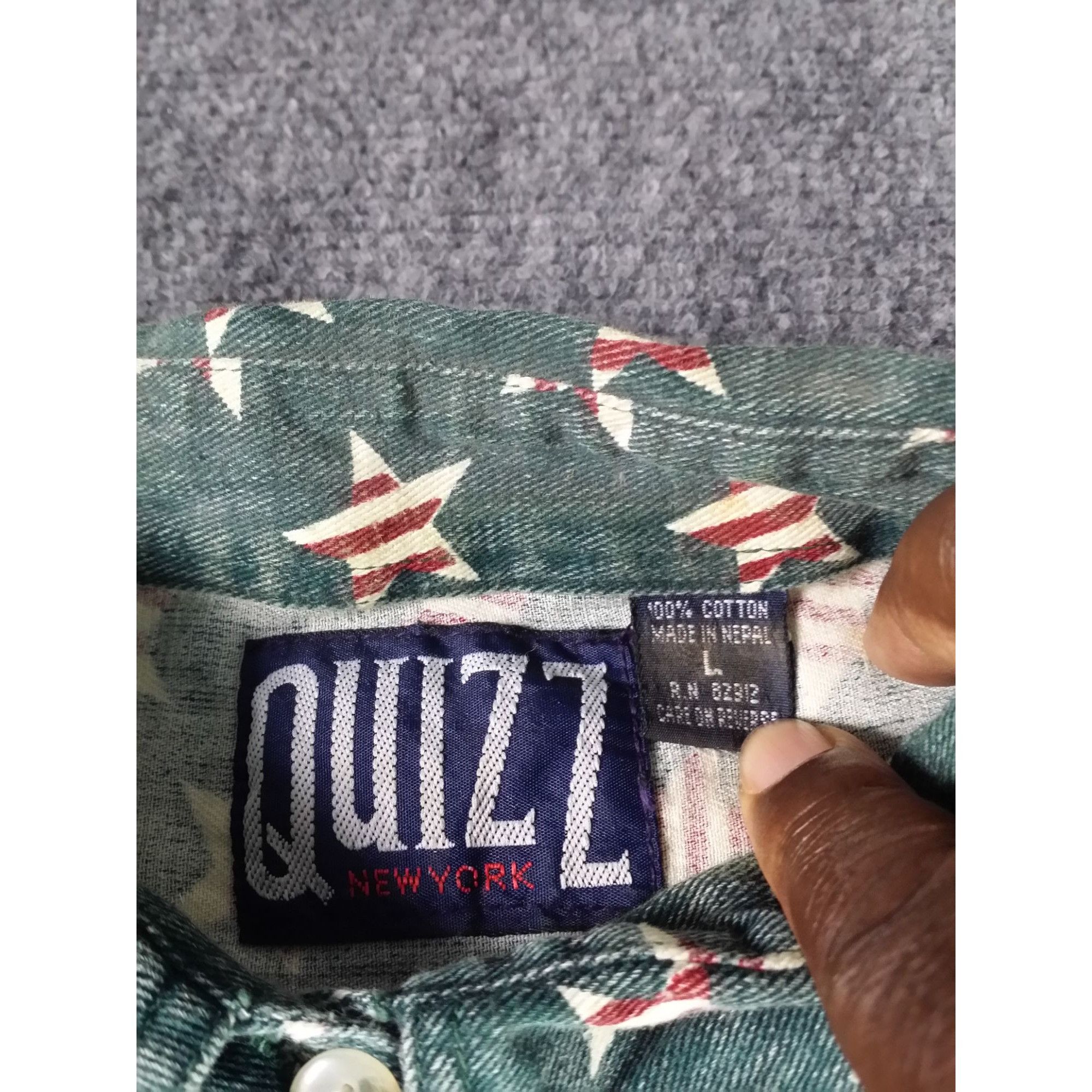 Vintage Vintage Quizz New York Button Up Men Sz L All Over Print Sta Size US L / EU 52-54 / 3 - 5 Thumbnail