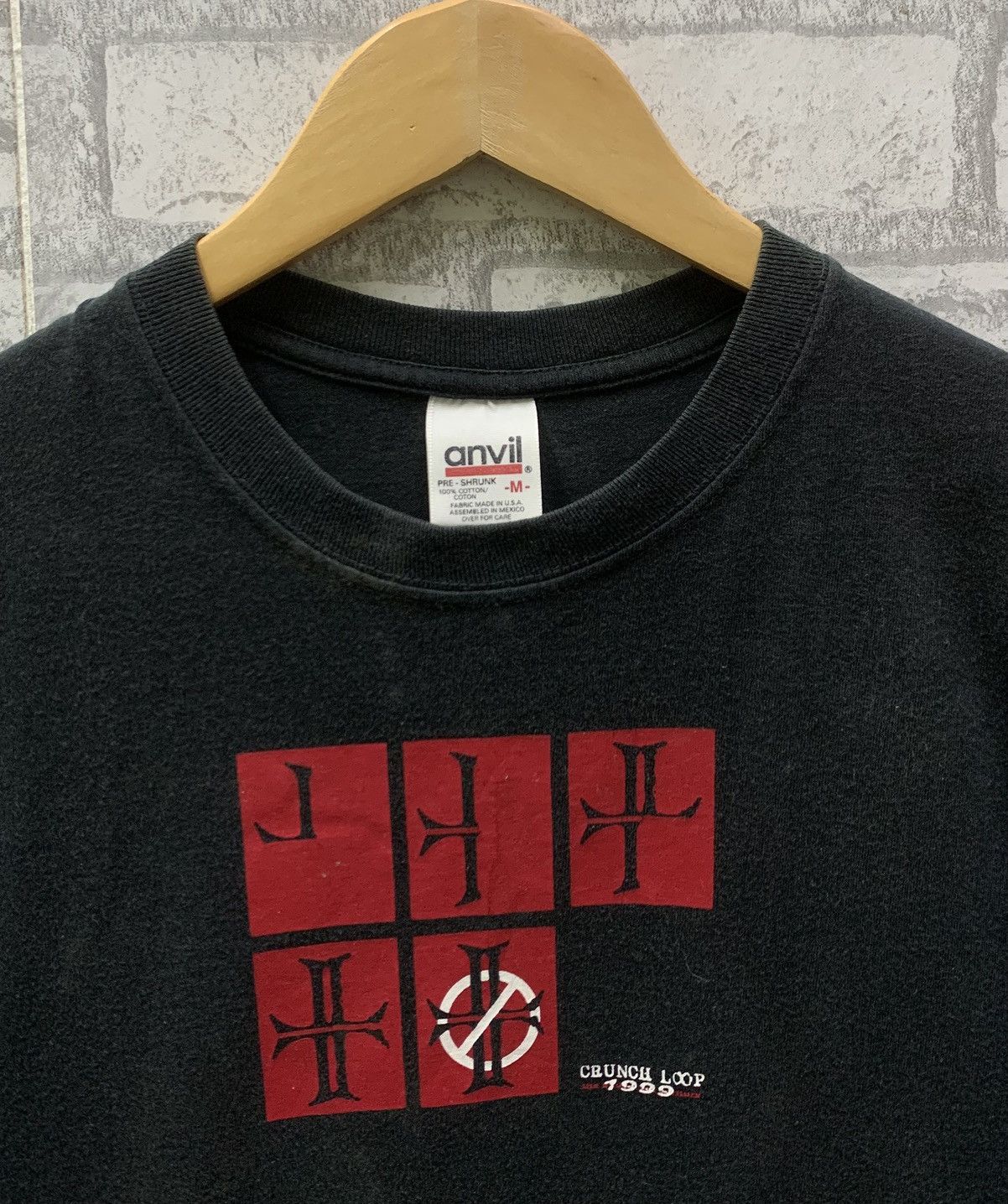 Anvil × Vintage Vintage 90s Crunch Loop T-shirts Size US M / EU 48-50 / 2 - 5 Thumbnail