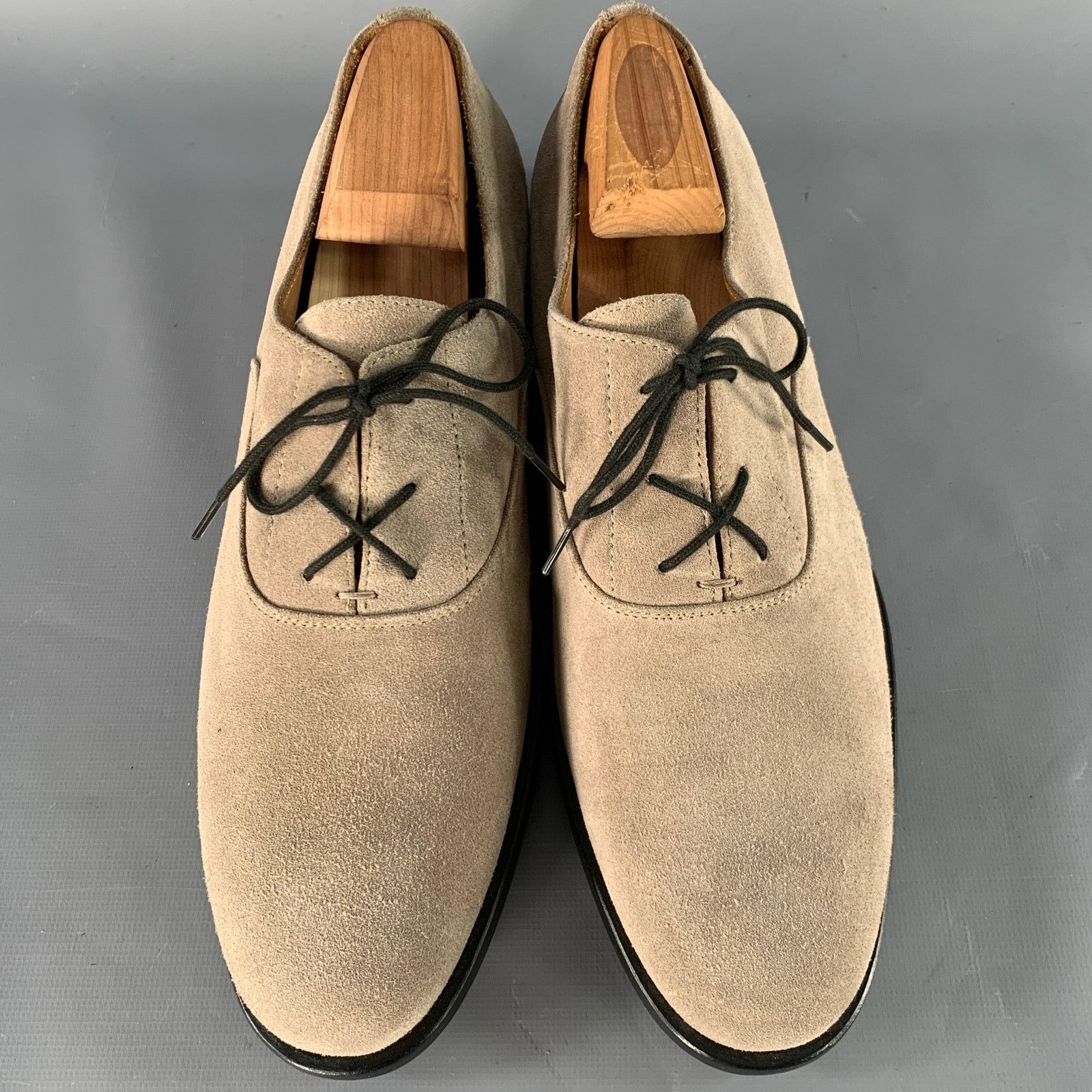 Common Projects COMMON PROJECTS Size 11 Taupe Suede Lace-Up Oxford Shoes Size US 11 / IT 41 - 4 Thumbnail