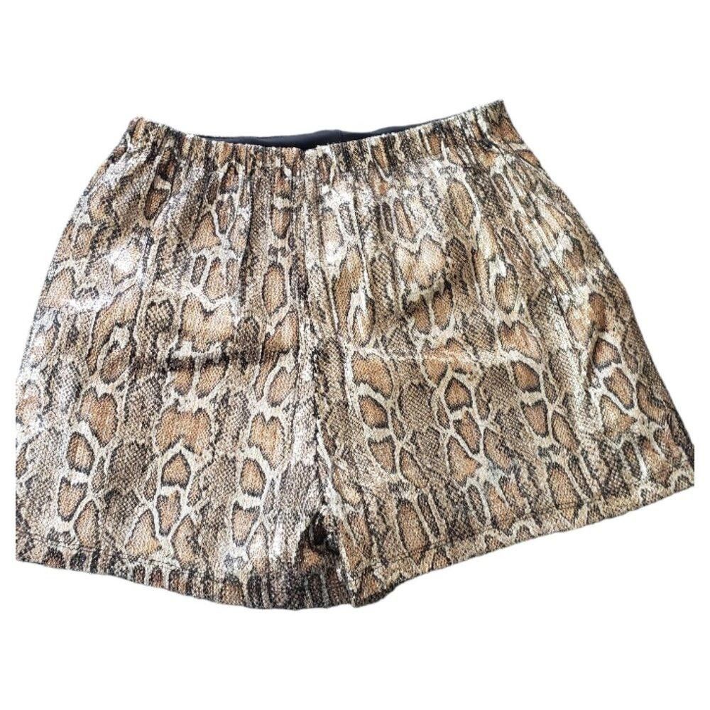 Designer CT276 Socialite Snake Print Sequined Sexy Short with Pocket Size 28" / US 6 / IT 42 - 4 Thumbnail