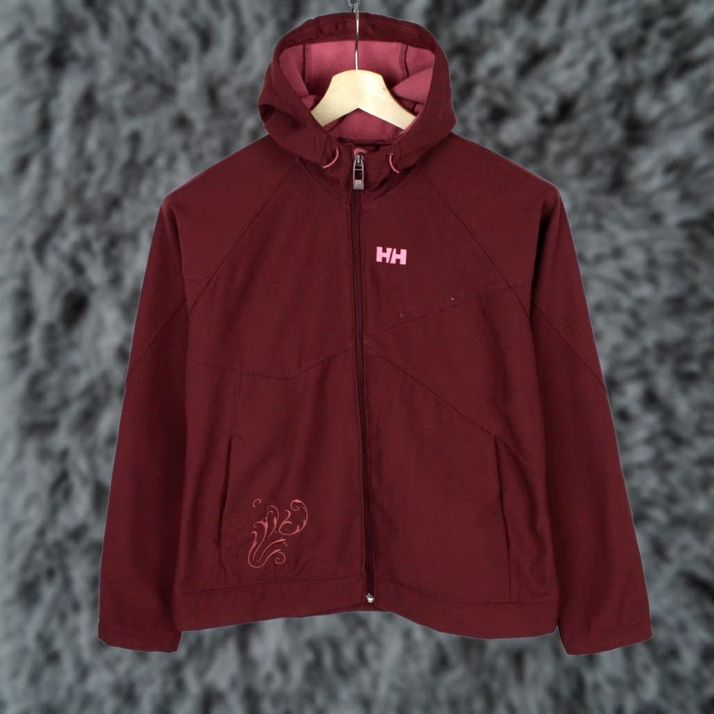 Helly Hansen HELly Hansen Jacket Women's MEDIUM Lightweight Hooded Full Zip Burgundy Jacket Size M / US 6-8 / IT 42-44 - 1 Thumbnail