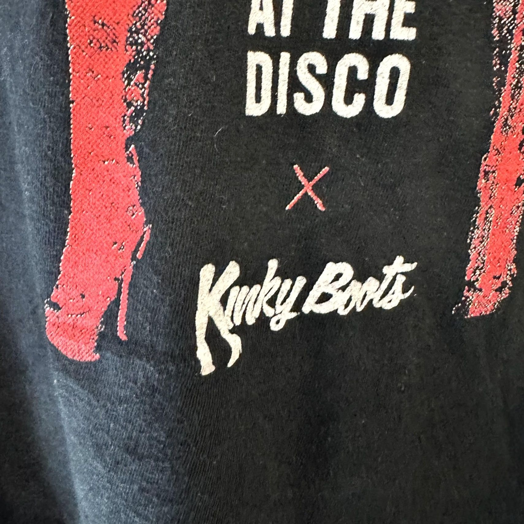 Vintage Panic! At The Disco Shirt Mens Medium Black Kinky Boots High Heels Work Band Tee Size US M / EU 48-50 / 2 - 6 Thumbnail