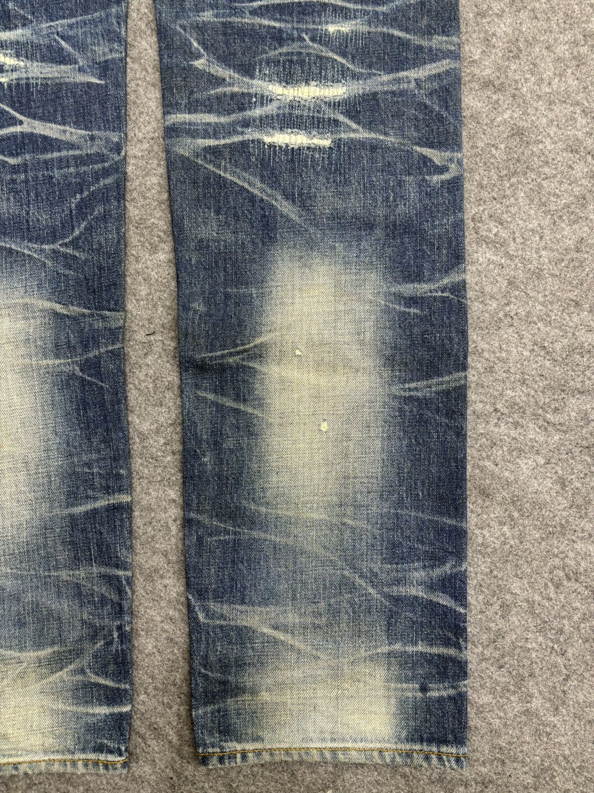 Japanese Brand 💥Sick💥BAGARCH Distressed Raw Stitch Selvedge Denim F543 Size US 31 - 17 Thumbnail