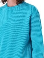 Jil Sander o1y1124 Ribbed Wool Jumper in Turquoise Size US S / EU 44-46 / 1 - 3 Thumbnail