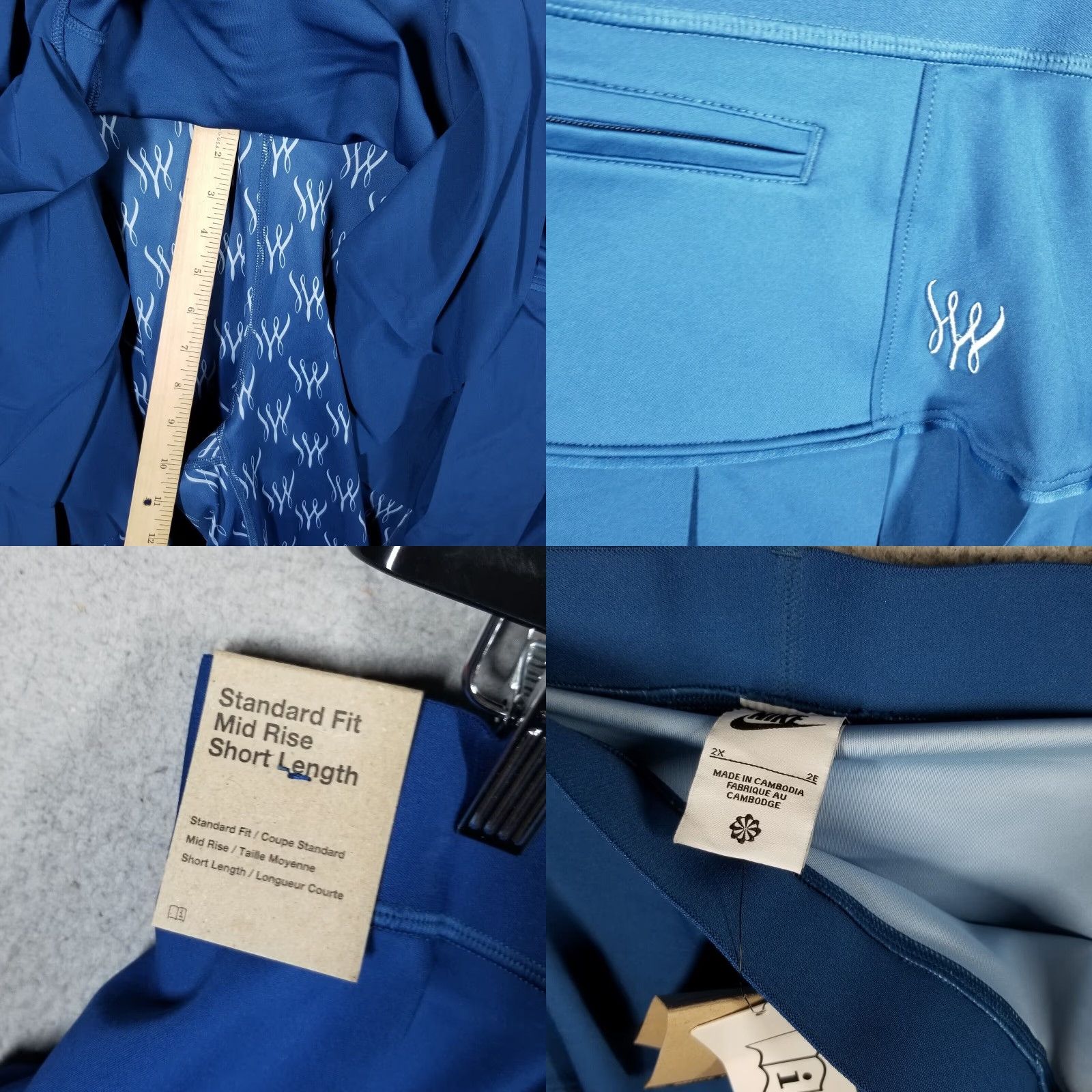 Nike VINTAGE Nike Women’s Skort Athletic Tennis Activewear 2X Blue Logo Sports Size 40" / US 18 - 8 Thumbnail