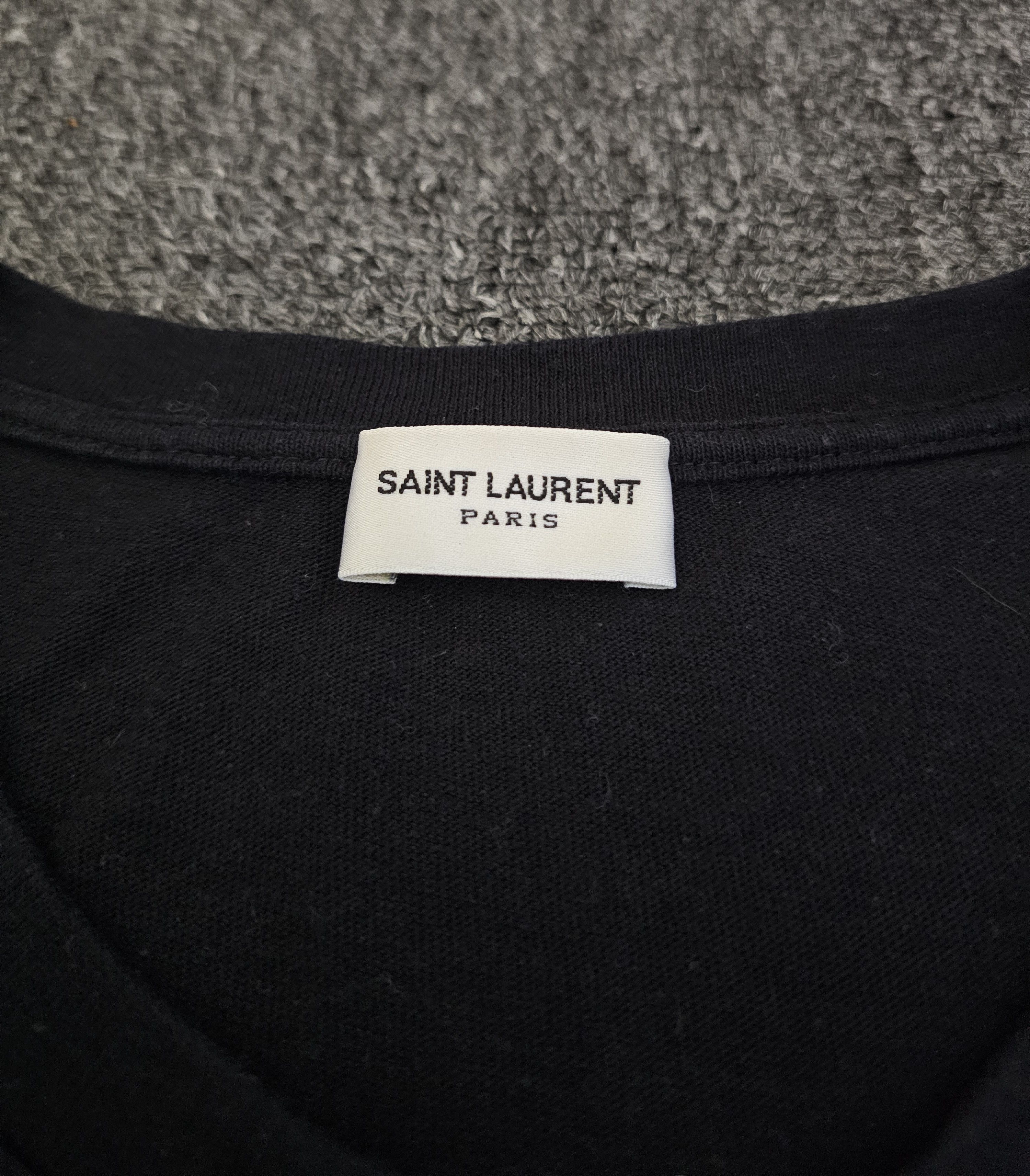 Saint Laurent Paris Saint Laurent Men's Black T-Shirt Size M Size US M / EU 48-50 / 2 - 3 Thumbnail