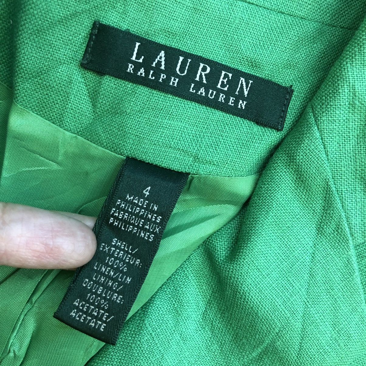 Polo Ralph Lauren × Ralph Lauren Vintage LAUREN Ralph Lauren Blazer Jacket Linen Size S / US 4 / IT 40 - 4 Thumbnail