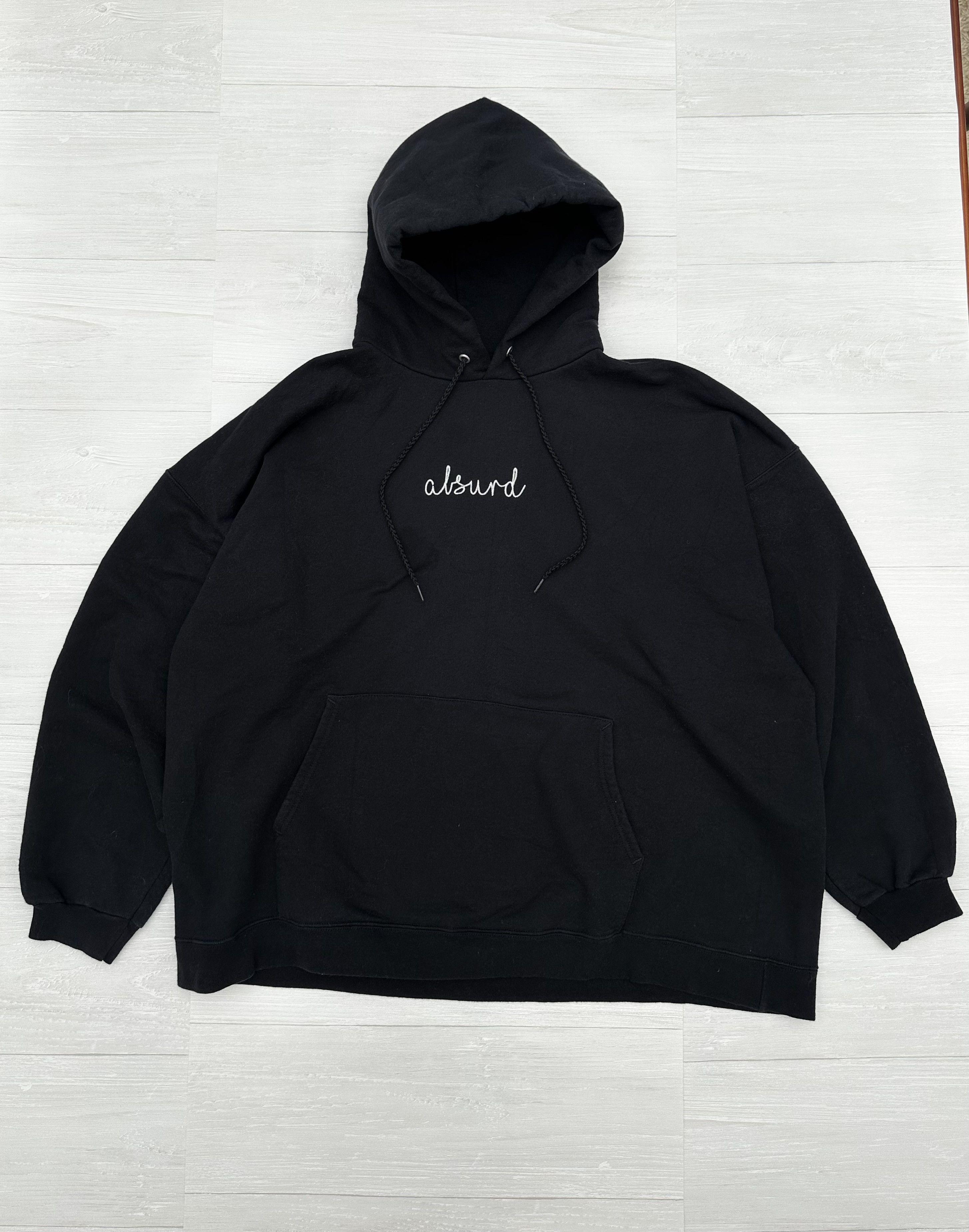 Absurd Absurd Cursive Script Black Logo Hoodie Sz. XXL / 2XL Size US XXL / EU 58 / 5 - 1 Thumbnail