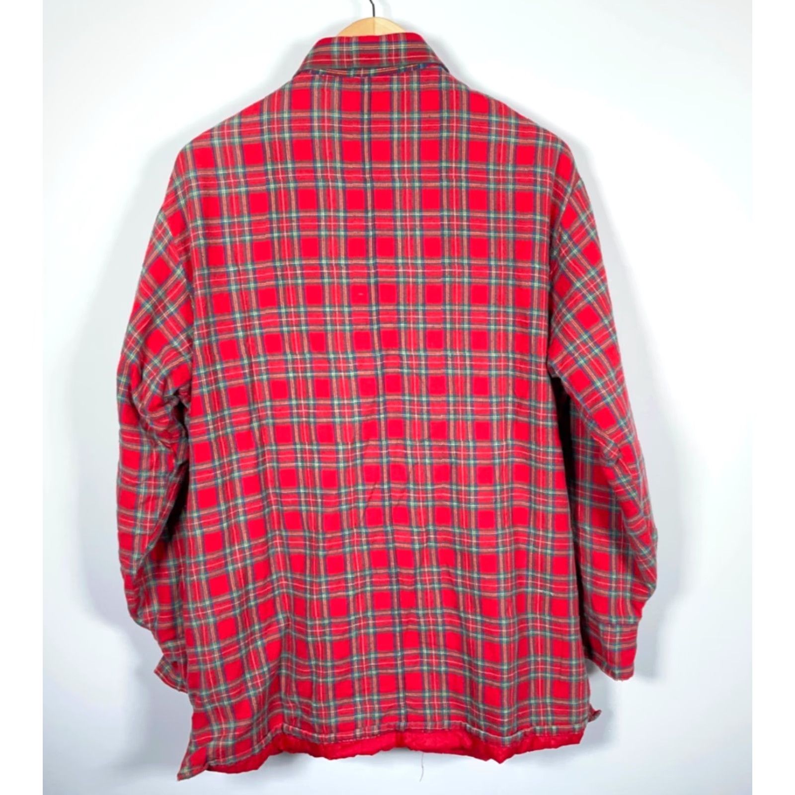 Vintage Vintage Country Touch 90s Quilted Flannel Shirt Jacket Men XL Red Green Tartan Plaid Shacket Grunge Workwear Casual Size US XL / EU 56 / 4 - 3 Thumbnail