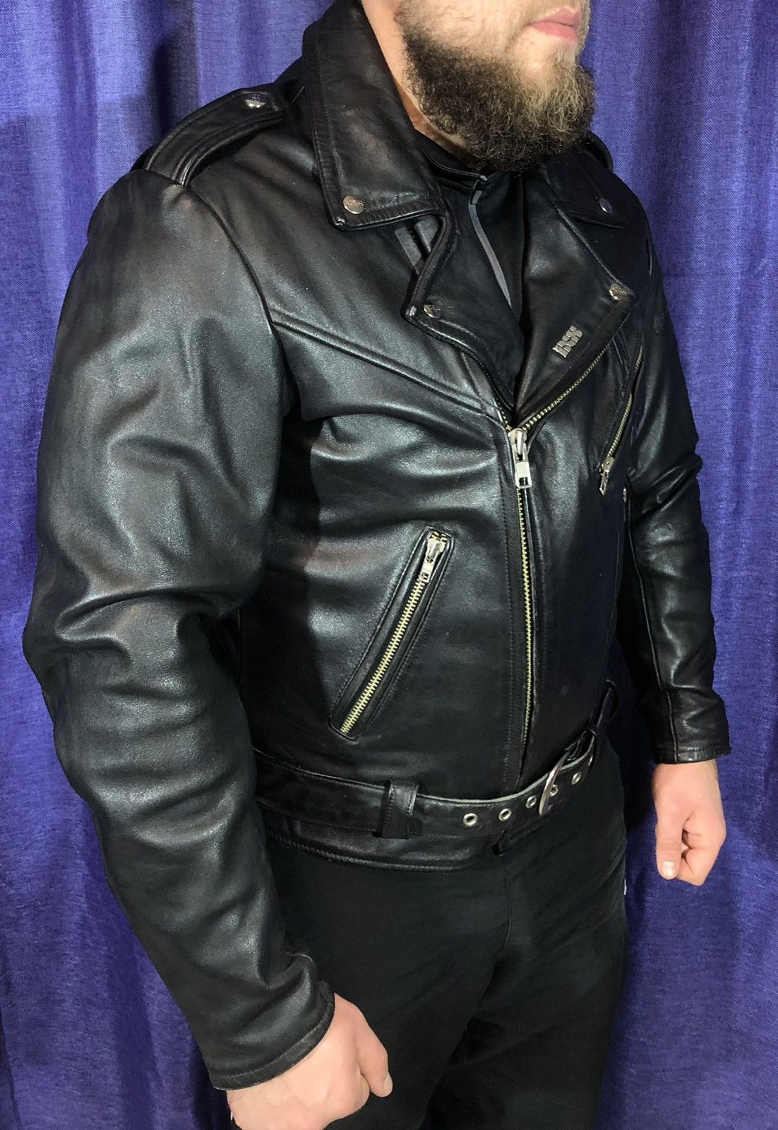 Harley Davidson × Vintage IXS motorcycle biker leather jacket Racing Size US L / EU 52-54 / 3 - 2 Thumbnail