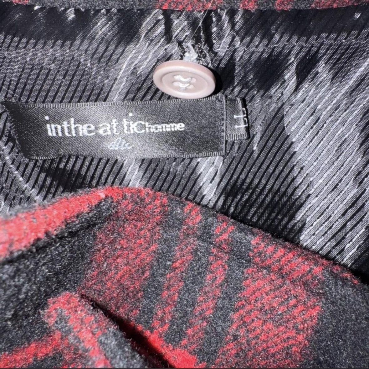 In The Attic Red Plaid InTheAttic Studded Jacket Size US L / EU 52-54 / 3 - 6 Thumbnail