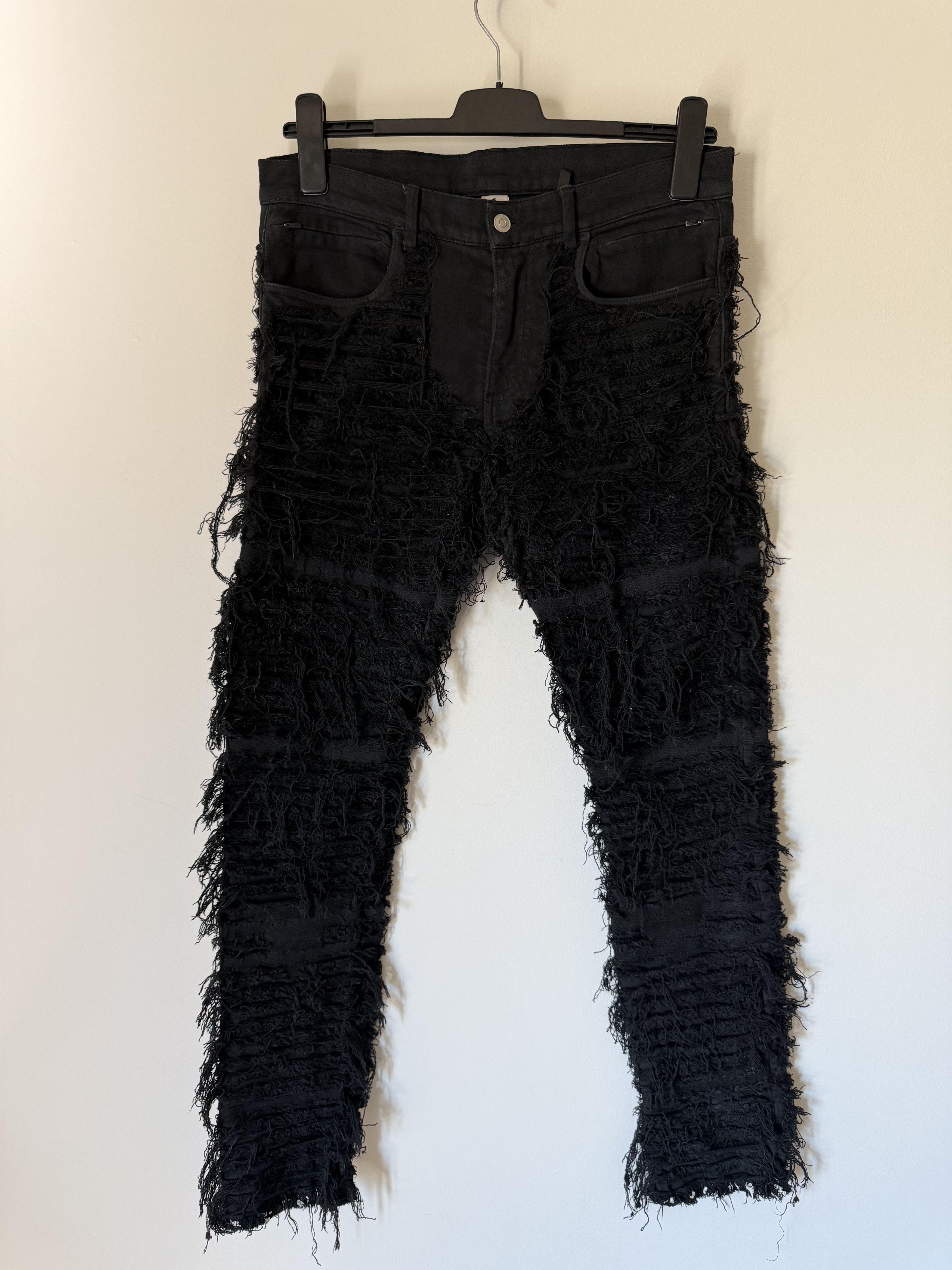 1017 Alyx 9SM Blackmeans Distressed Jeans in Black