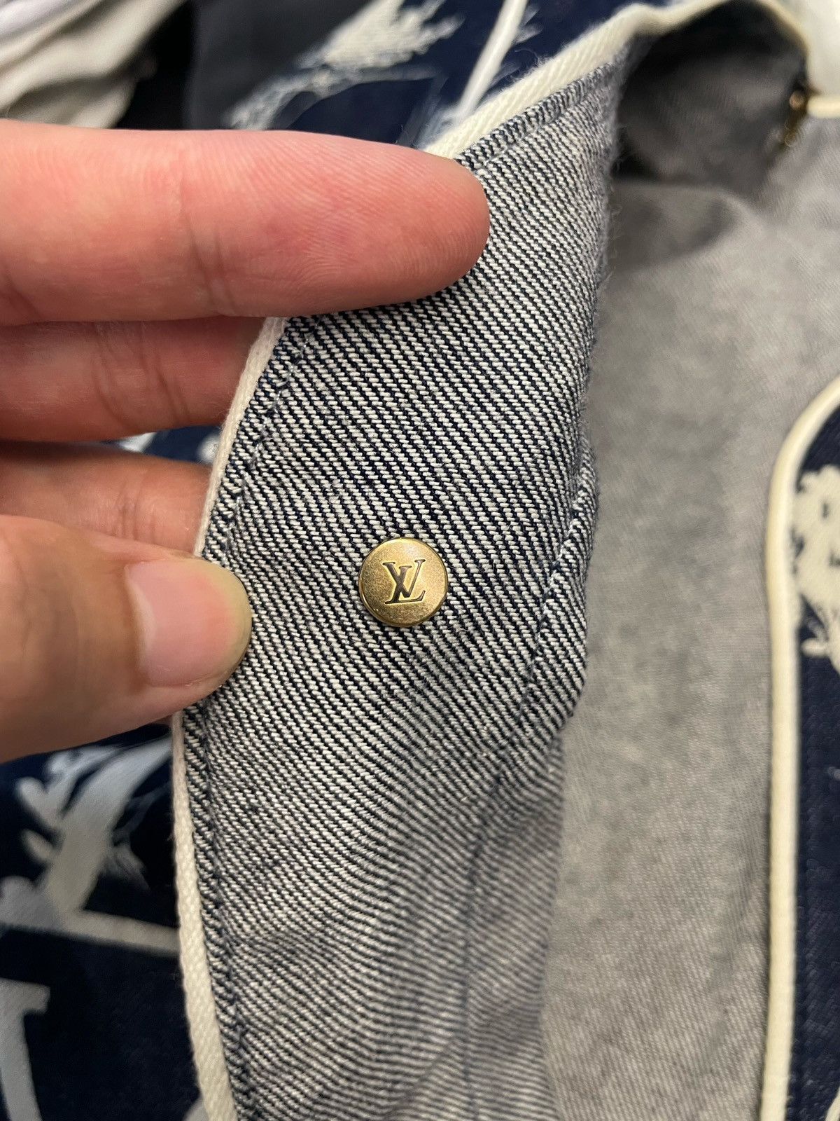 Louis Vuitton Louis Vuitton Wheat-Ears Printed Denim Baseball Jersey Size US XS / EU 42 / 0 - 11 Thumbnail