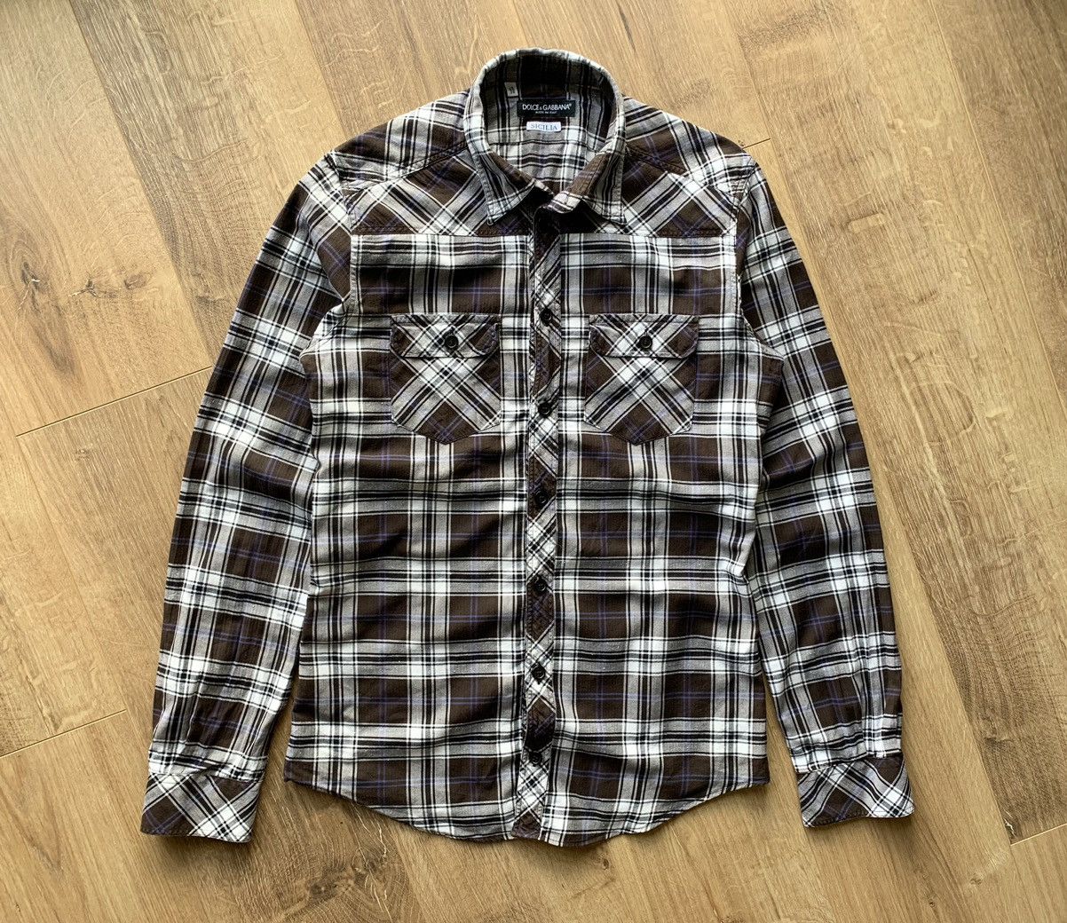 Dolce & Gabbana Dolce & Gabbana Sicilia plaid shirt Size US S / EU 44-46 / 1 - 1 Thumbnail