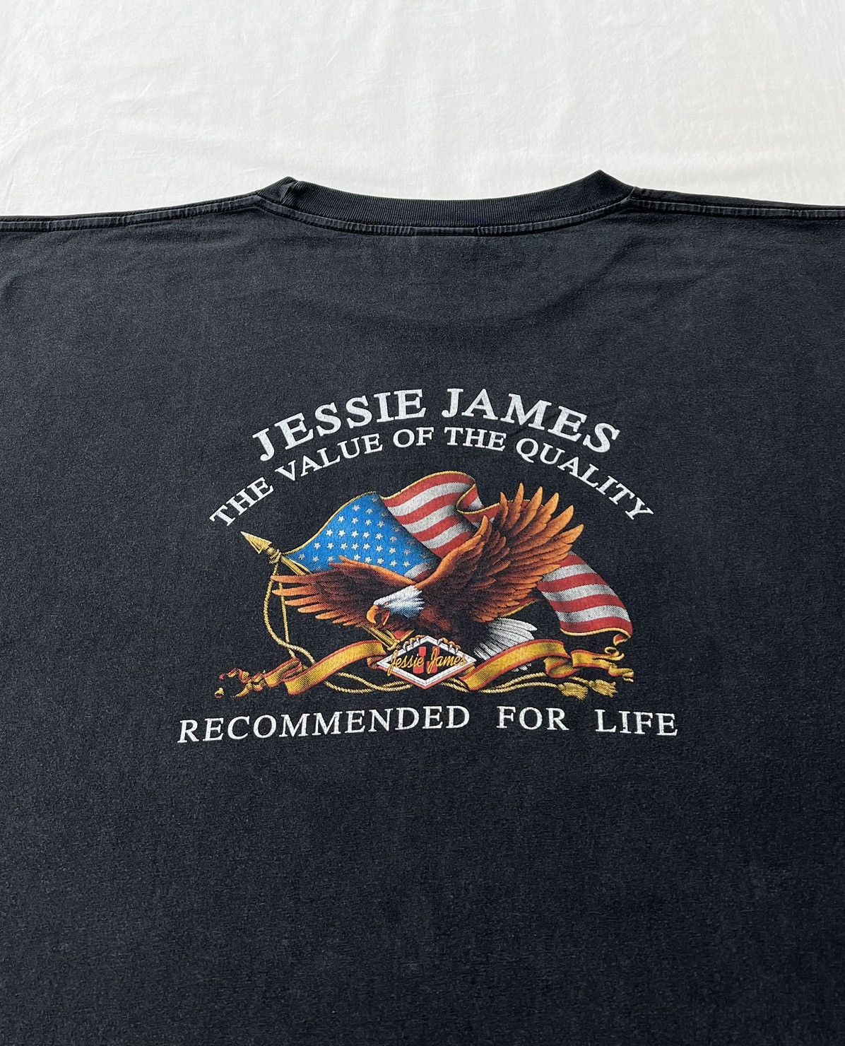 Vintage Vintage 1999 Jessie James Spirit of America Rock Eagle Tee Size US XXL / EU 58 / 5 - 18 Thumbnail
