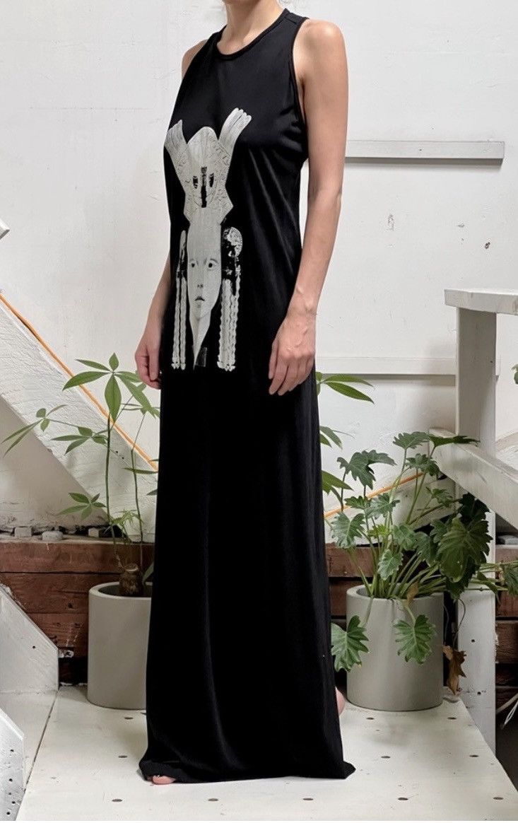 knee length dresses for ladies Rick Owens // Black Draped Front Long Sleeve Maxi Dress – VSP Consignment main image 0