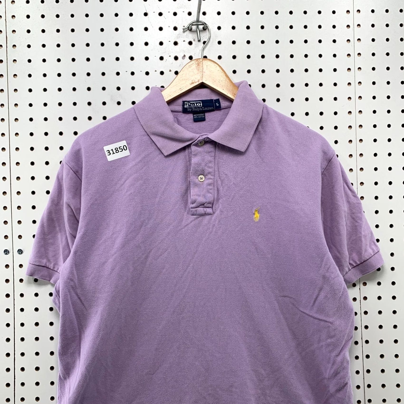 Ralph Lauren Ralph Lauren Polo Shirt Men L Purple Yellow Pony Collared Short Sleeve Size US L / EU 52-54 / 3 - 5 Thumbnail