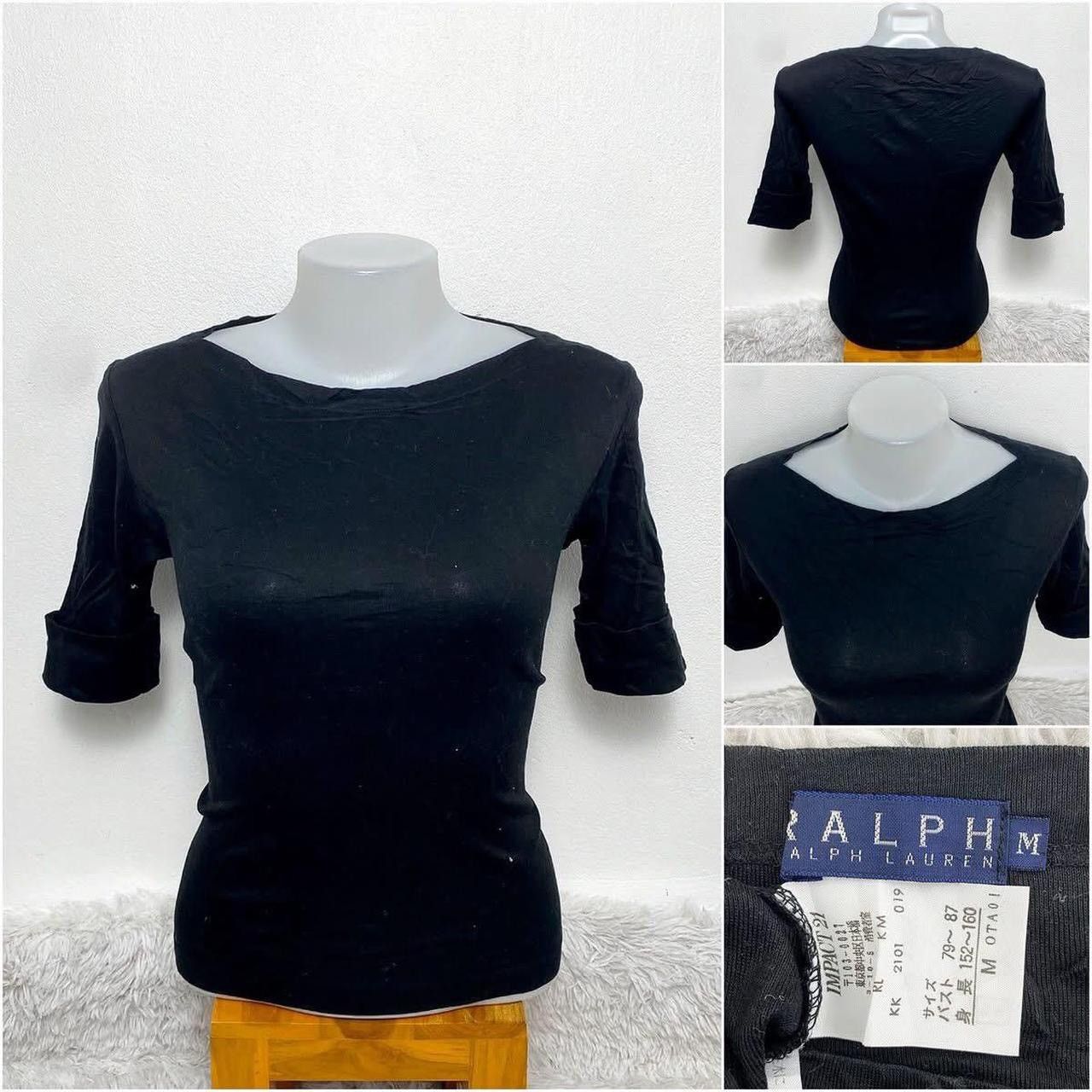 Ralph Lauren Vintage y2k Ralph Lauren black top with 3/4 sleeves🖤 Size M / US 6-8 / IT 42-44 - 7 Thumbnail