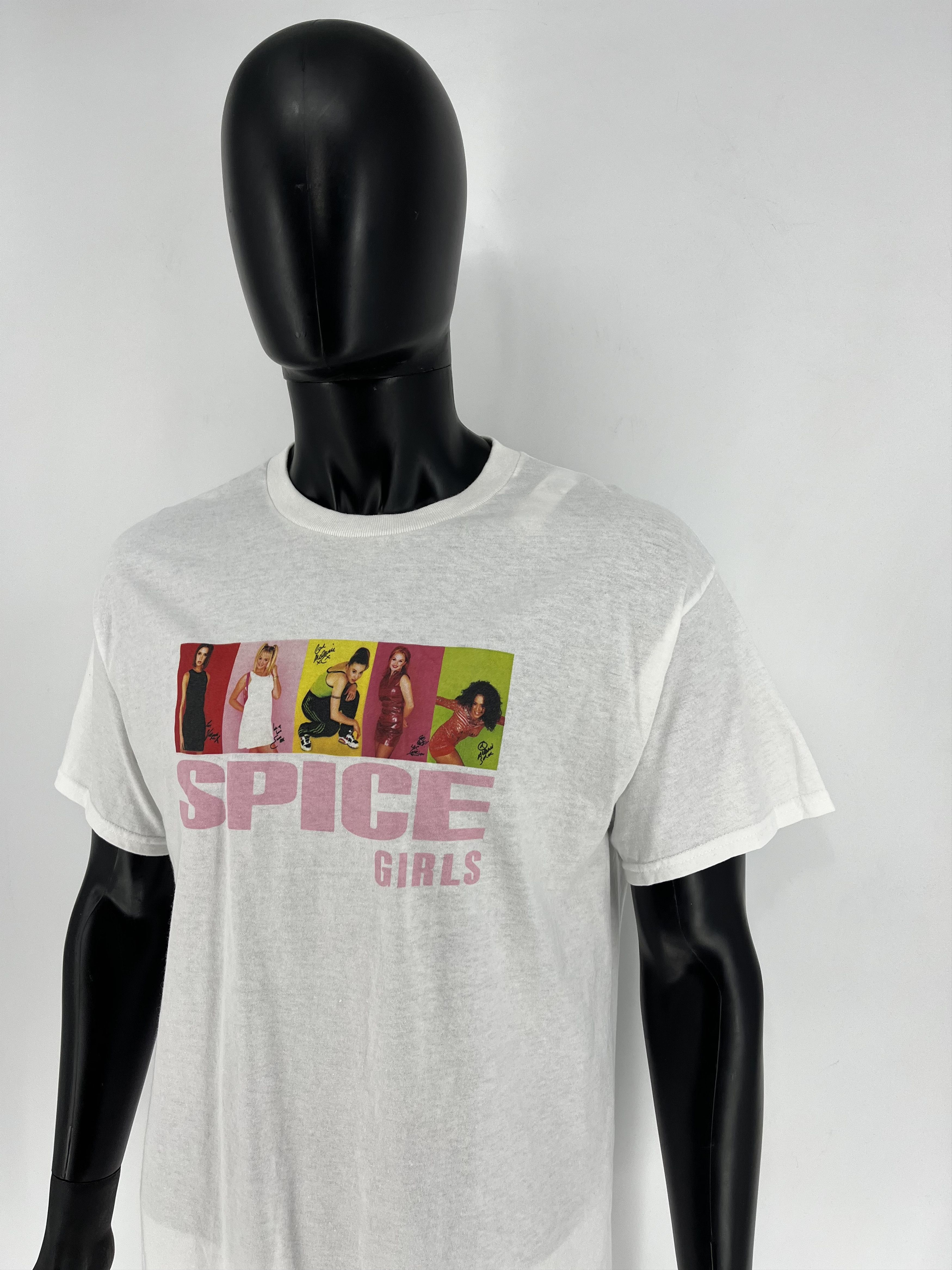 Band Tees × Vintage Vintage Y2K SPICE GIRLS Big Logo Promo Rock Tee Size US L / EU 52-54 / 3 - 4 Thumbnail